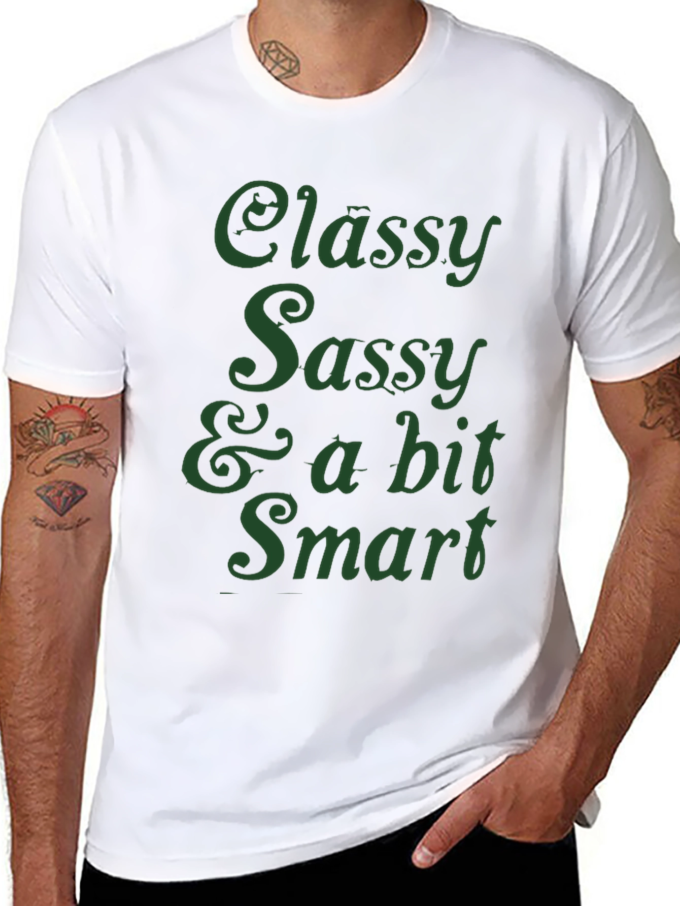 Classy Sassy Smart Graphic T-Shirt - Black