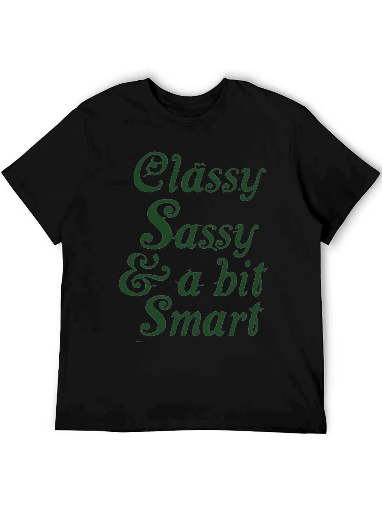 Classy Sassy Smart Graphic T-Shirt - Black