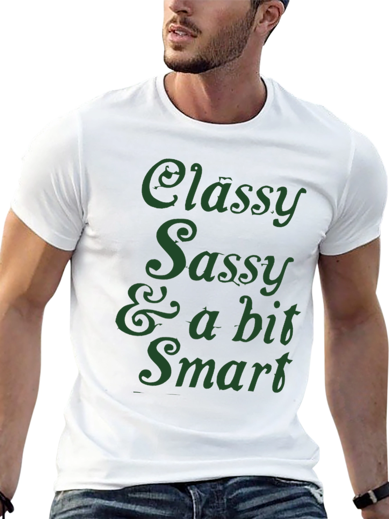 Classy Sassy Smart Graphic T-Shirt - Black