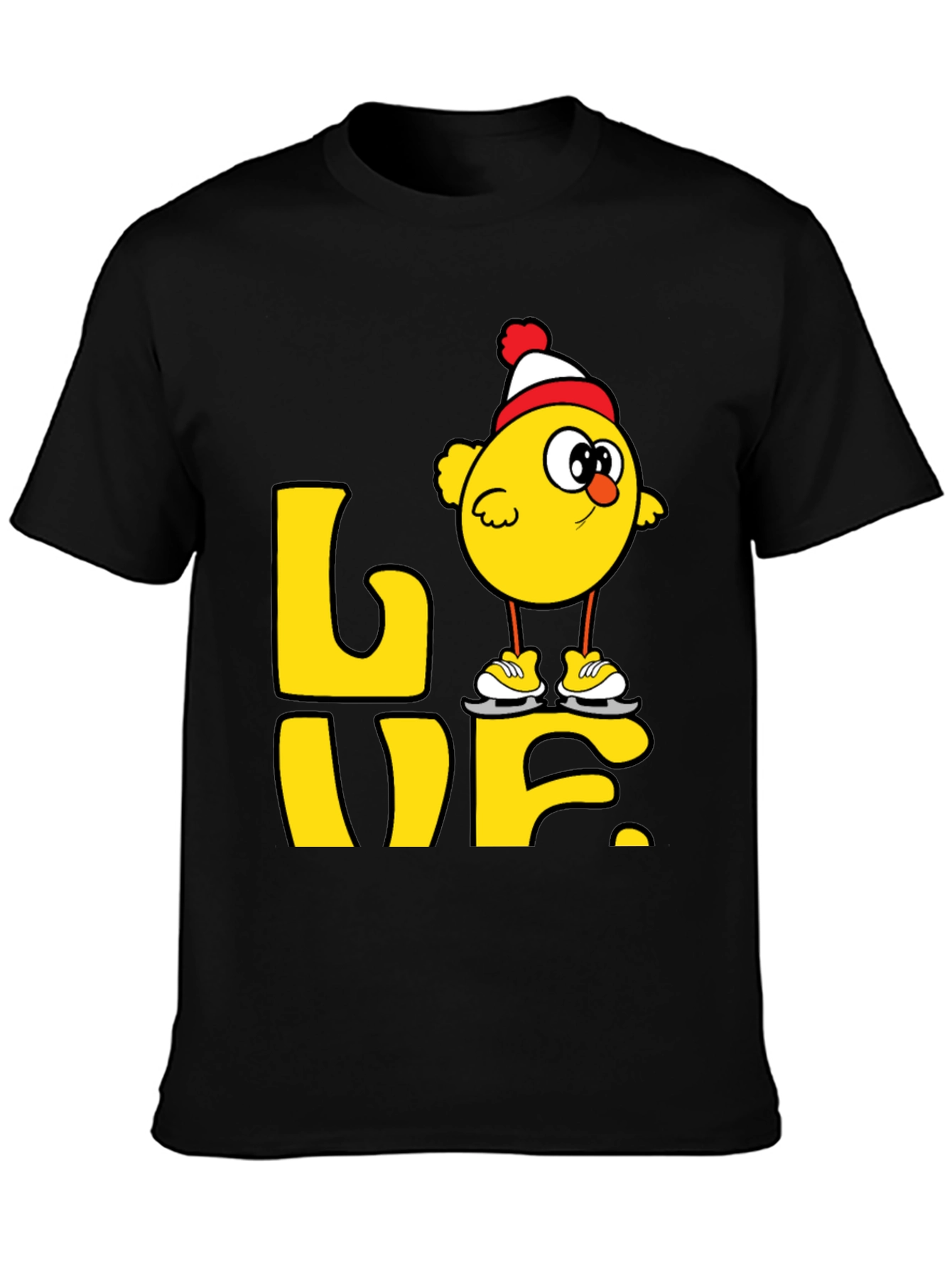 Skating Chick Love Graphic T-Shirt