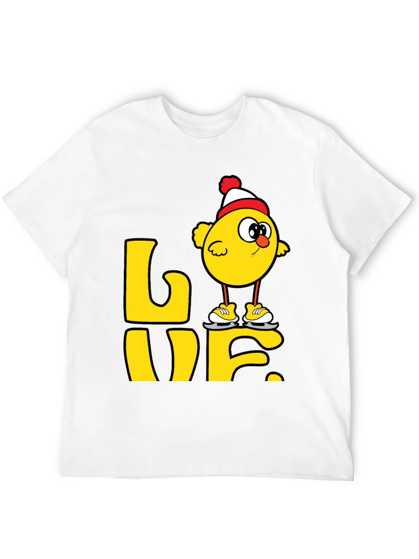 Skating Chick Love Graphic T-Shirt