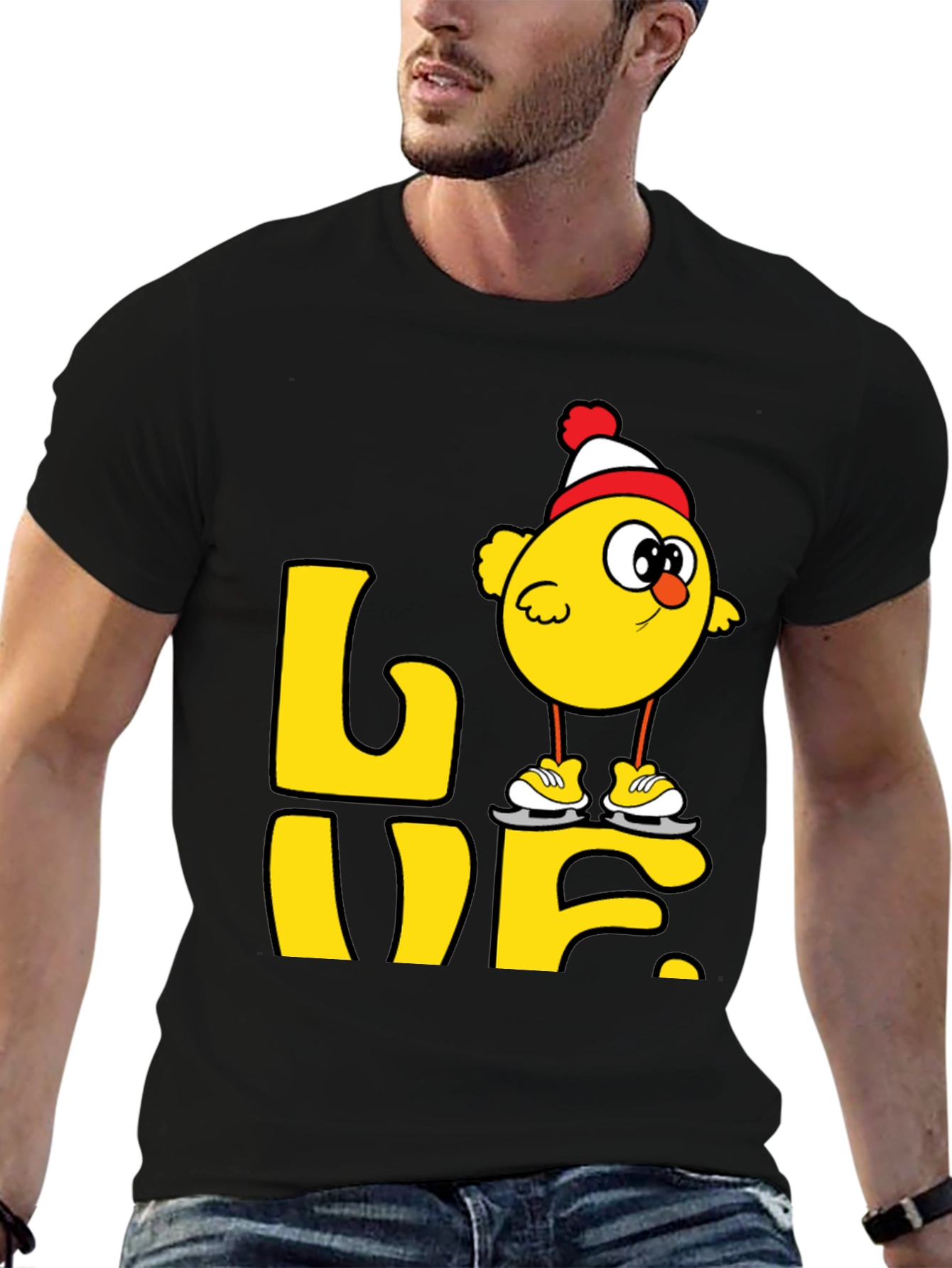 Skating Chick Love Graphic T-Shirt