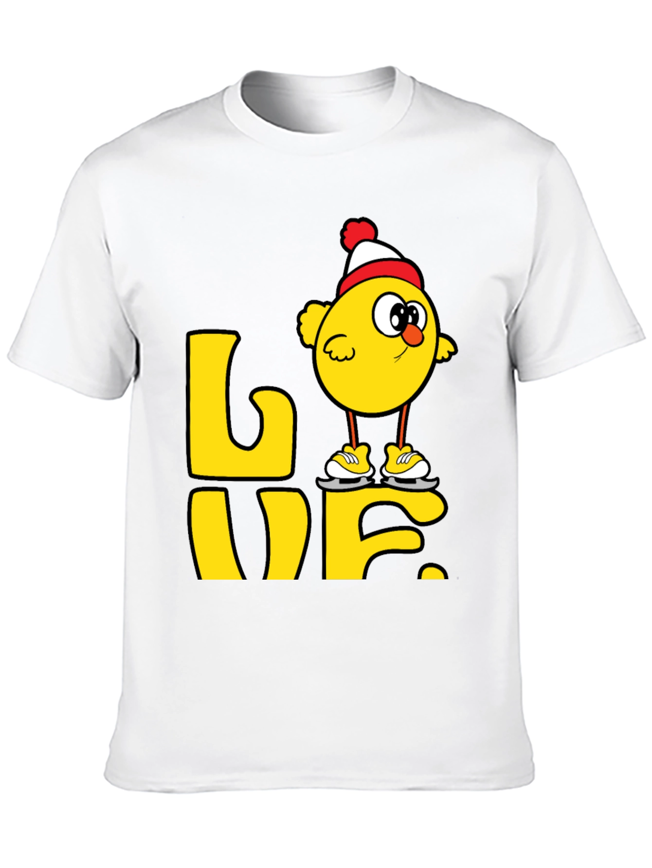 Skating Chick Love Graphic T-Shirt