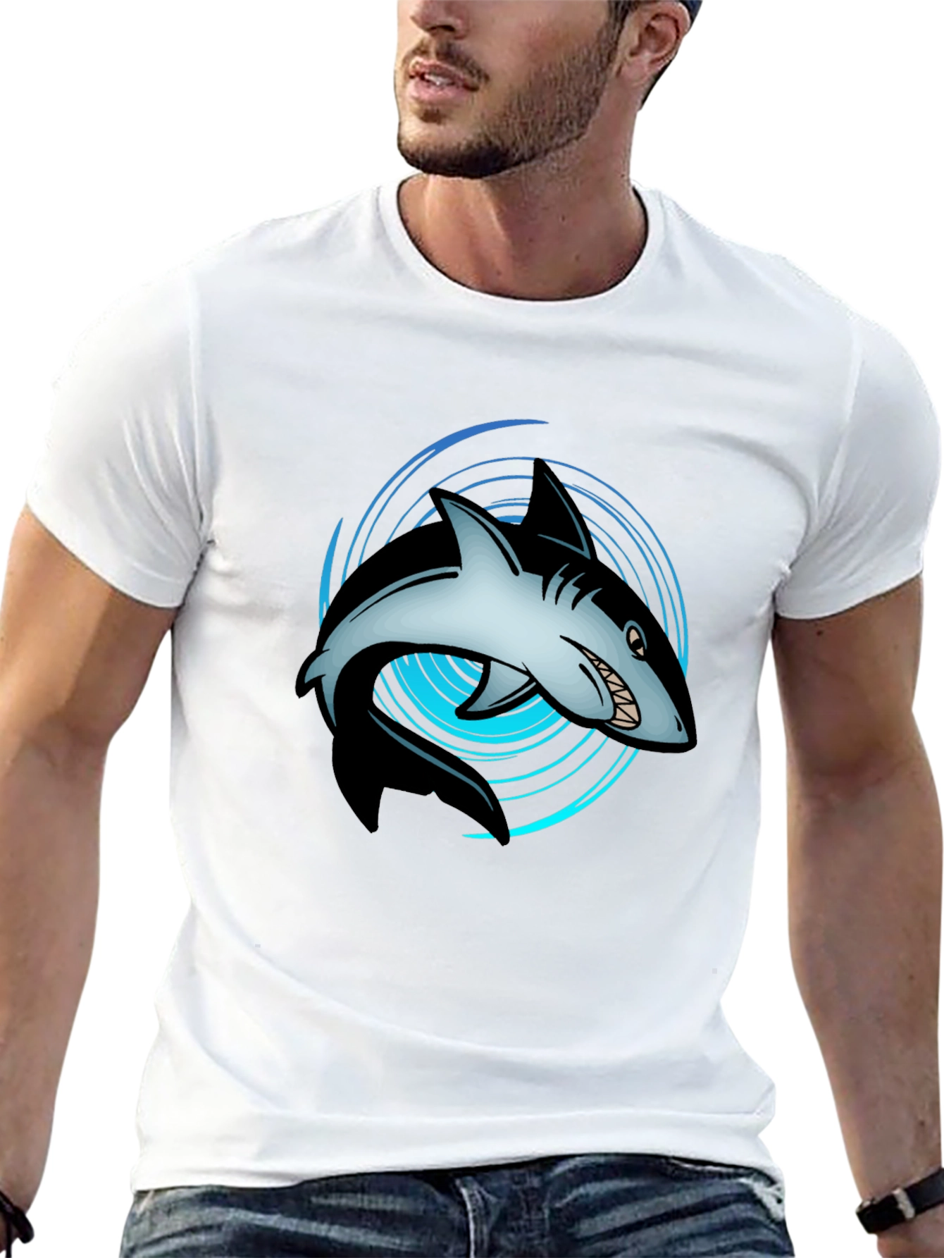 Shark Graphic Tee - Ocean Lovers Black T-Shirt