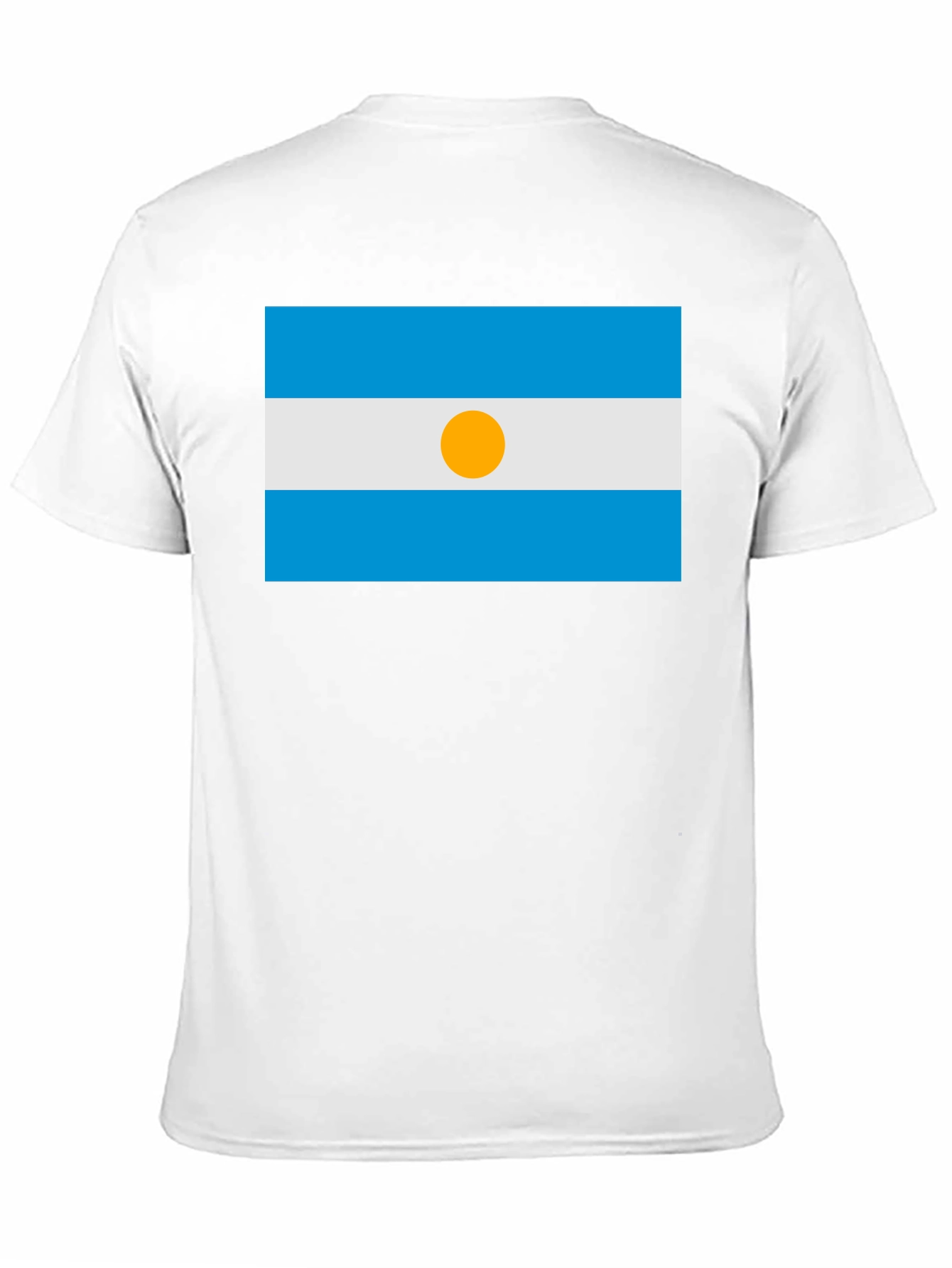 Argentina Flag Graphic T-Shirt - Black Casual Style