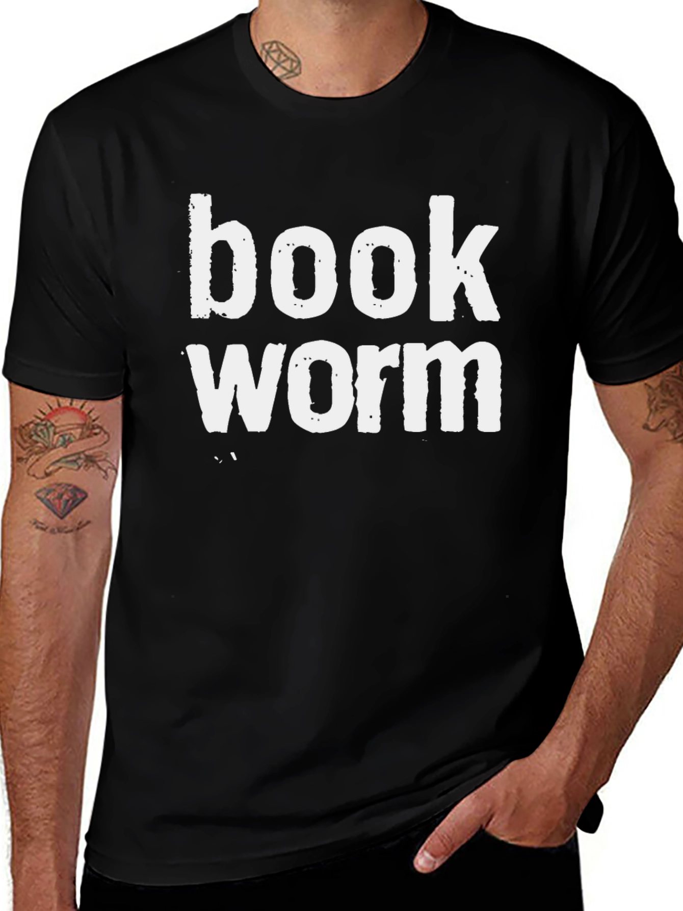 Bookworm T-Shirt - Black Cotton Blend