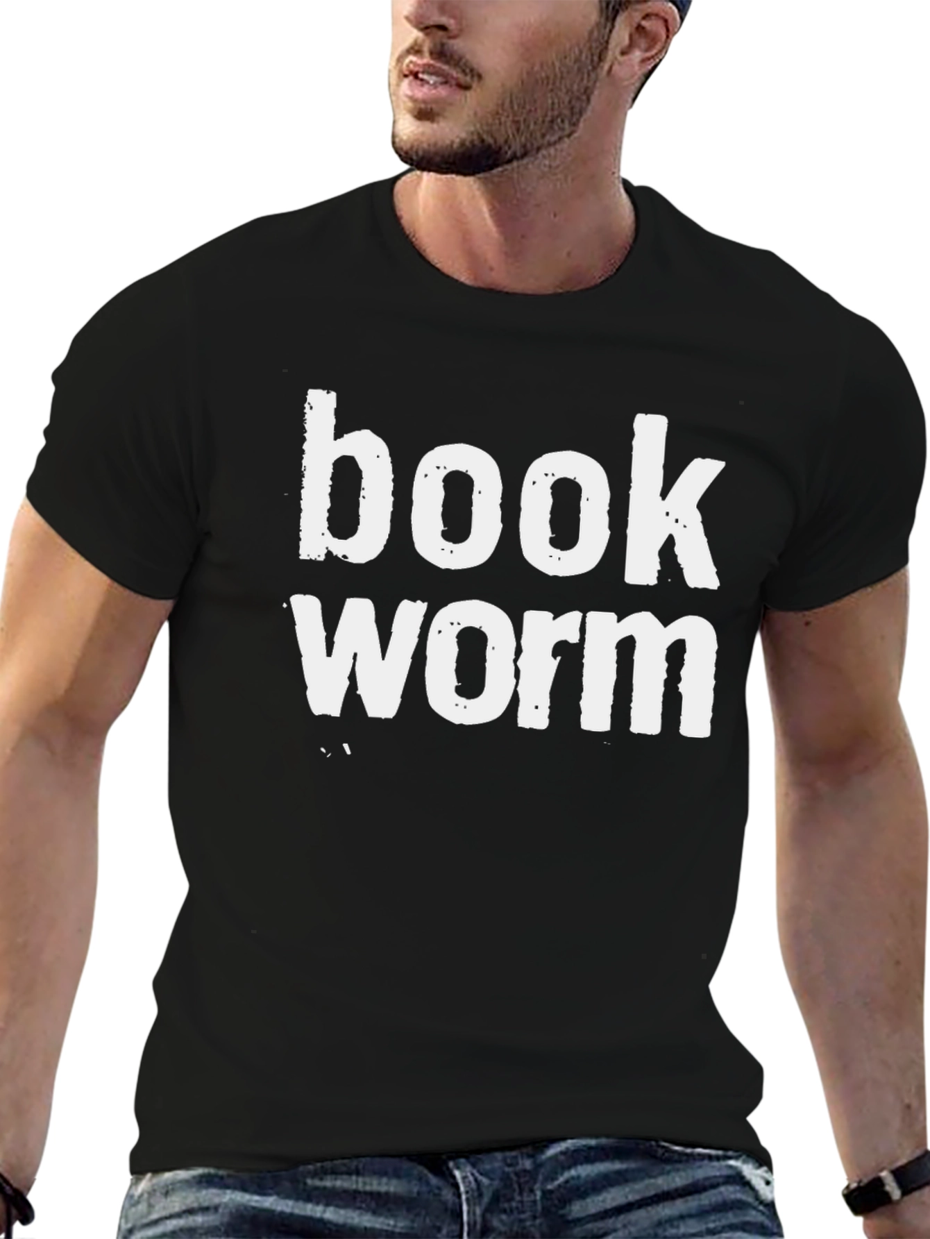 Bookworm T-Shirt - Black Cotton Blend