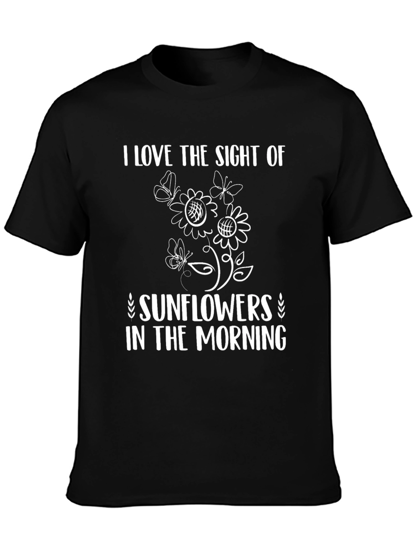 Sunflower Morning Graphic Tee - Black