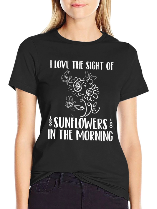 Sunflower Morning Graphic Tee - Black