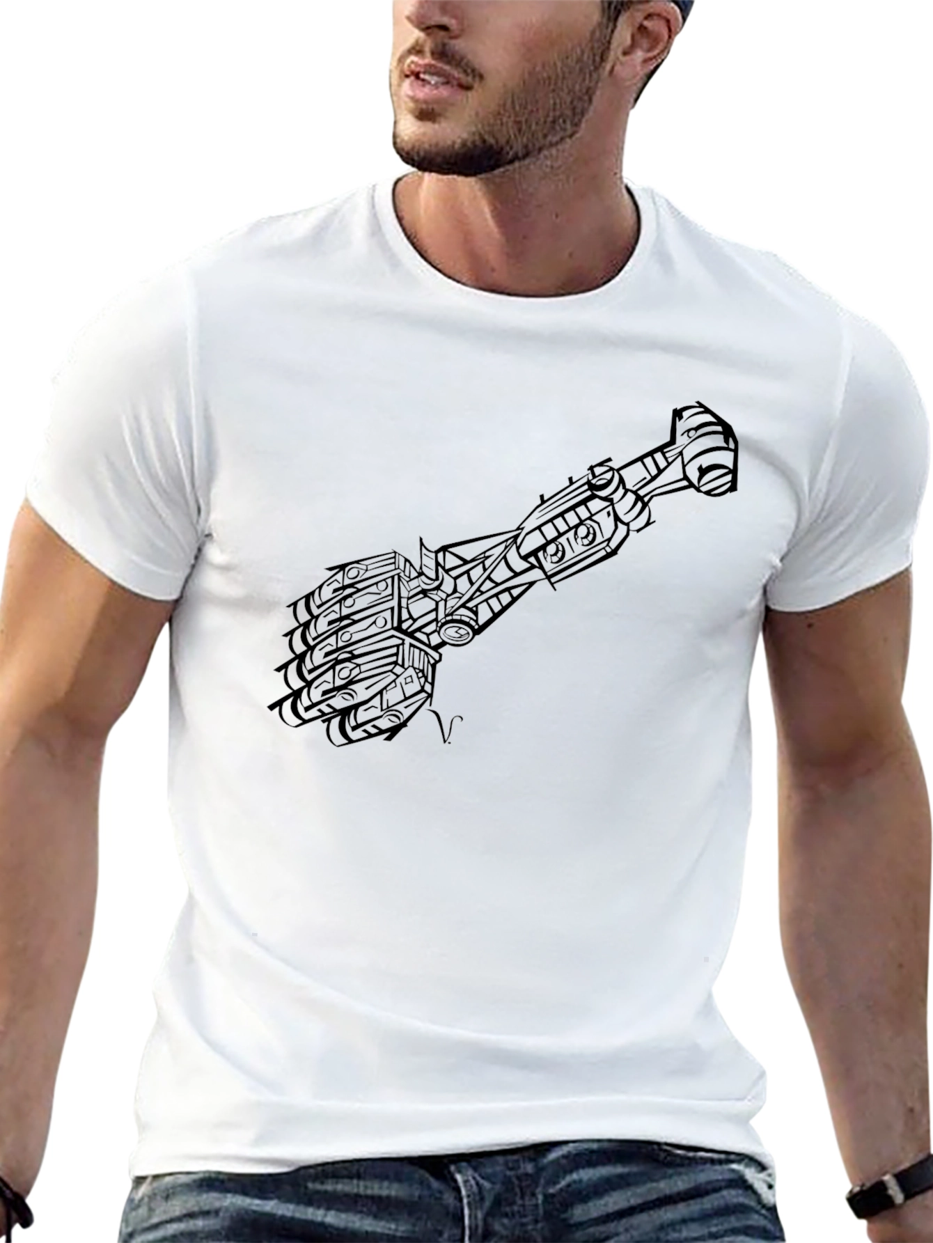Mech Hand Graphic T-Shirt