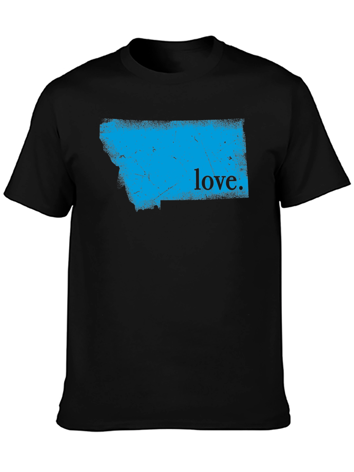 Montana Love Graphic Tee - Black Cotton T-Shirt