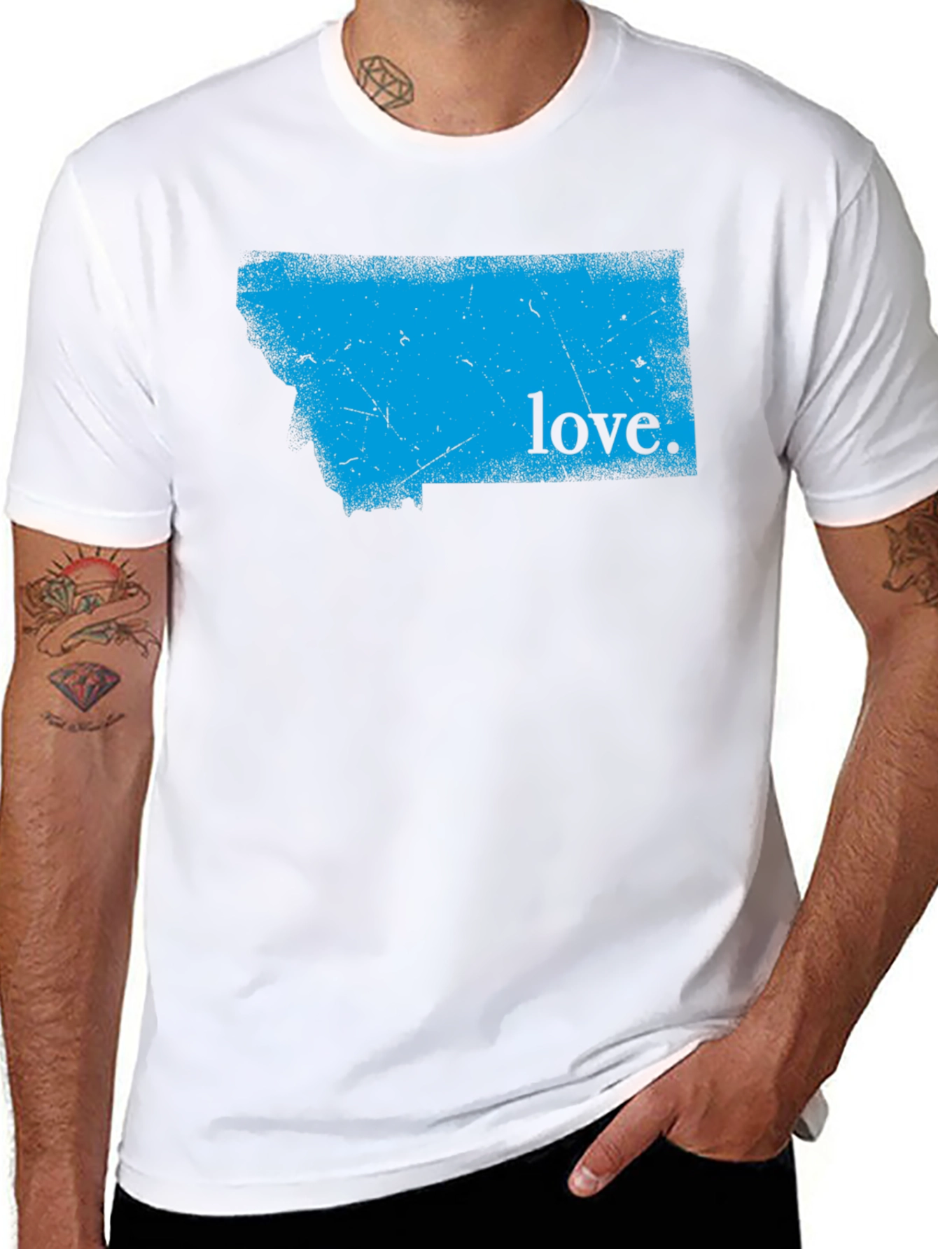 Montana Love Graphic Tee - Black Cotton T-Shirt