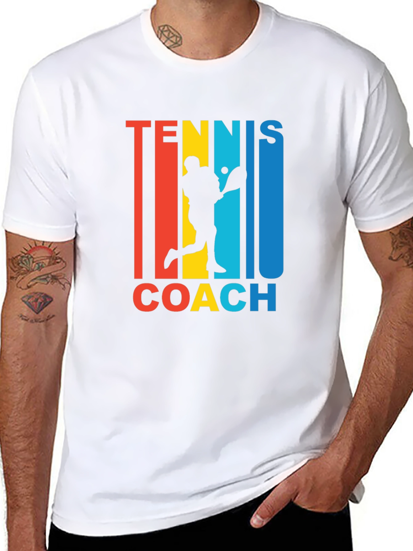 Tennis Coach Graphic T-Shirt - Retro Style