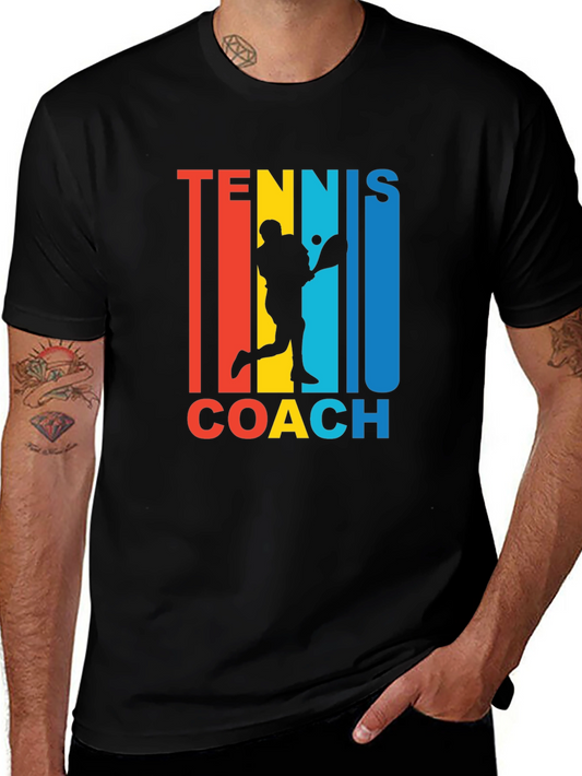 Tennis Coach Graphic T-Shirt - Retro Style
