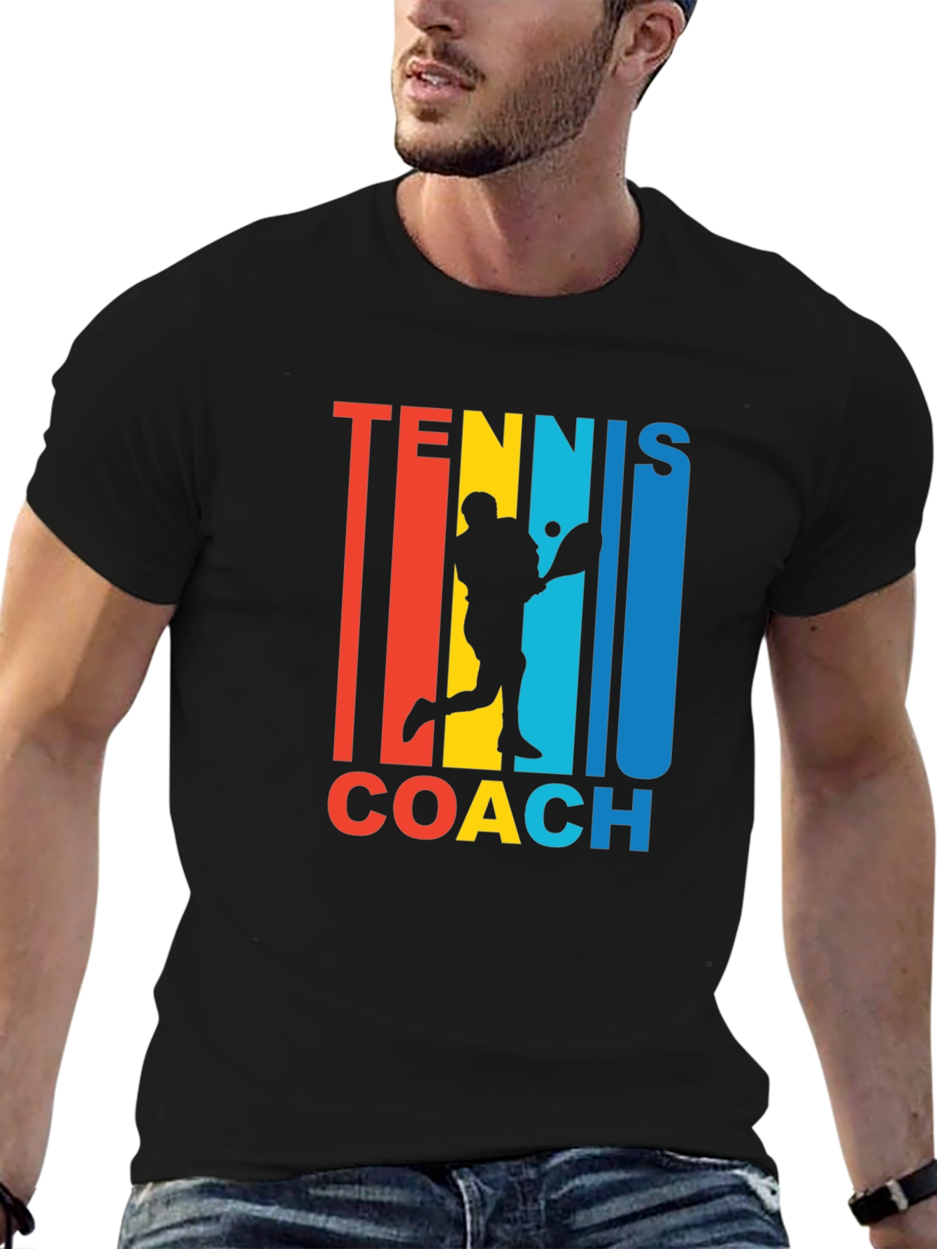 Tennis Coach Graphic T-Shirt - Retro Style