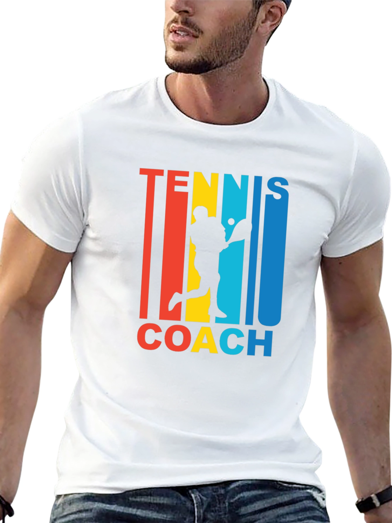 Tennis Coach Graphic T-Shirt - Retro Style
