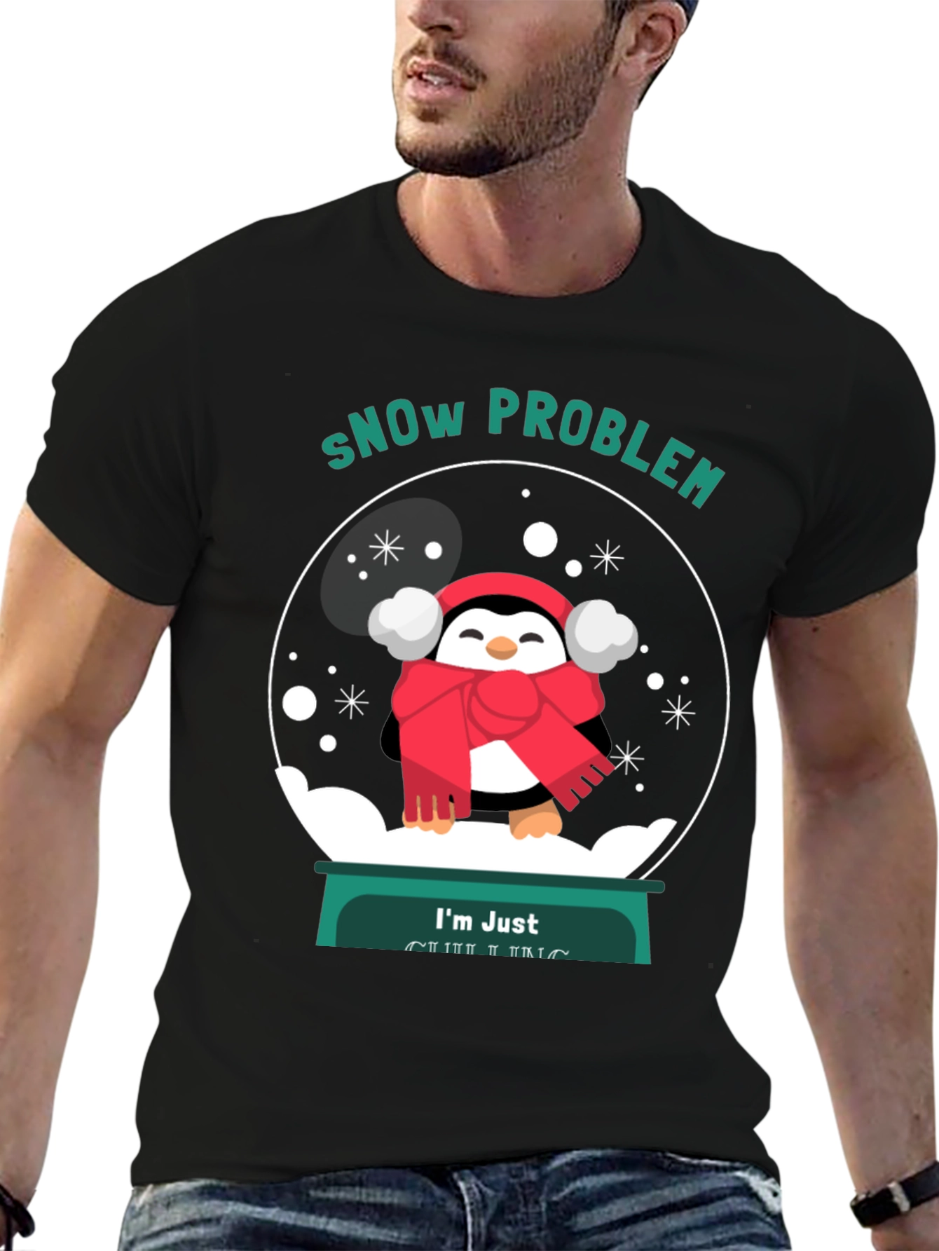 Snow Problem Penguin Graphic Tee - Unisex