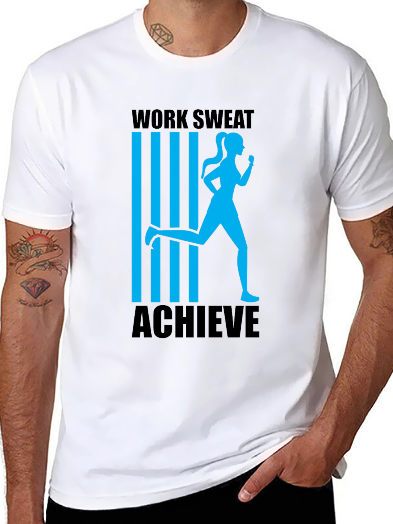 Work Sweat Achieve Graphic Tee - Black