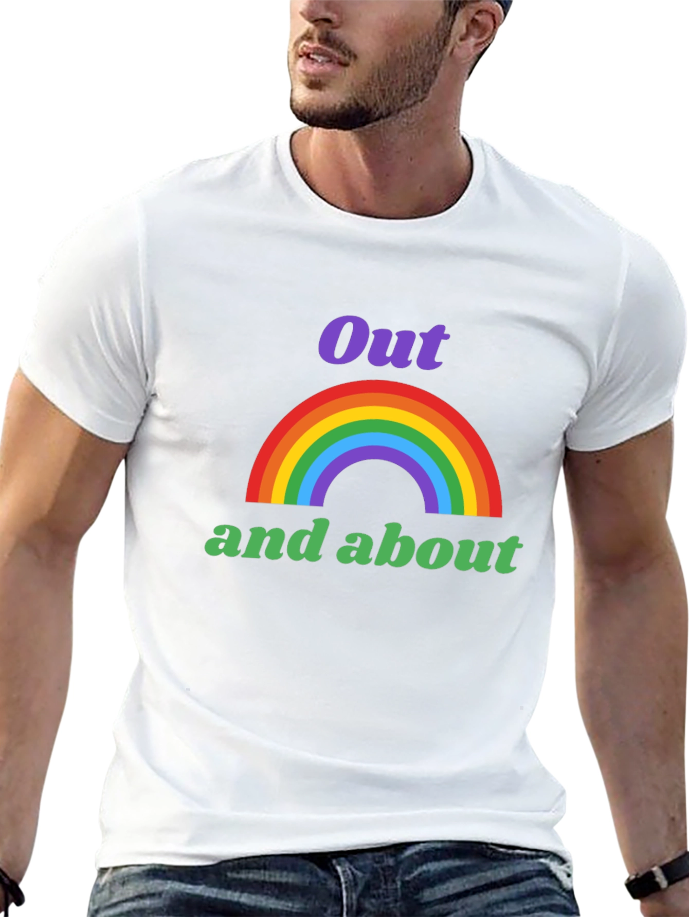 Out and About Rainbow Graphic T-Shirt