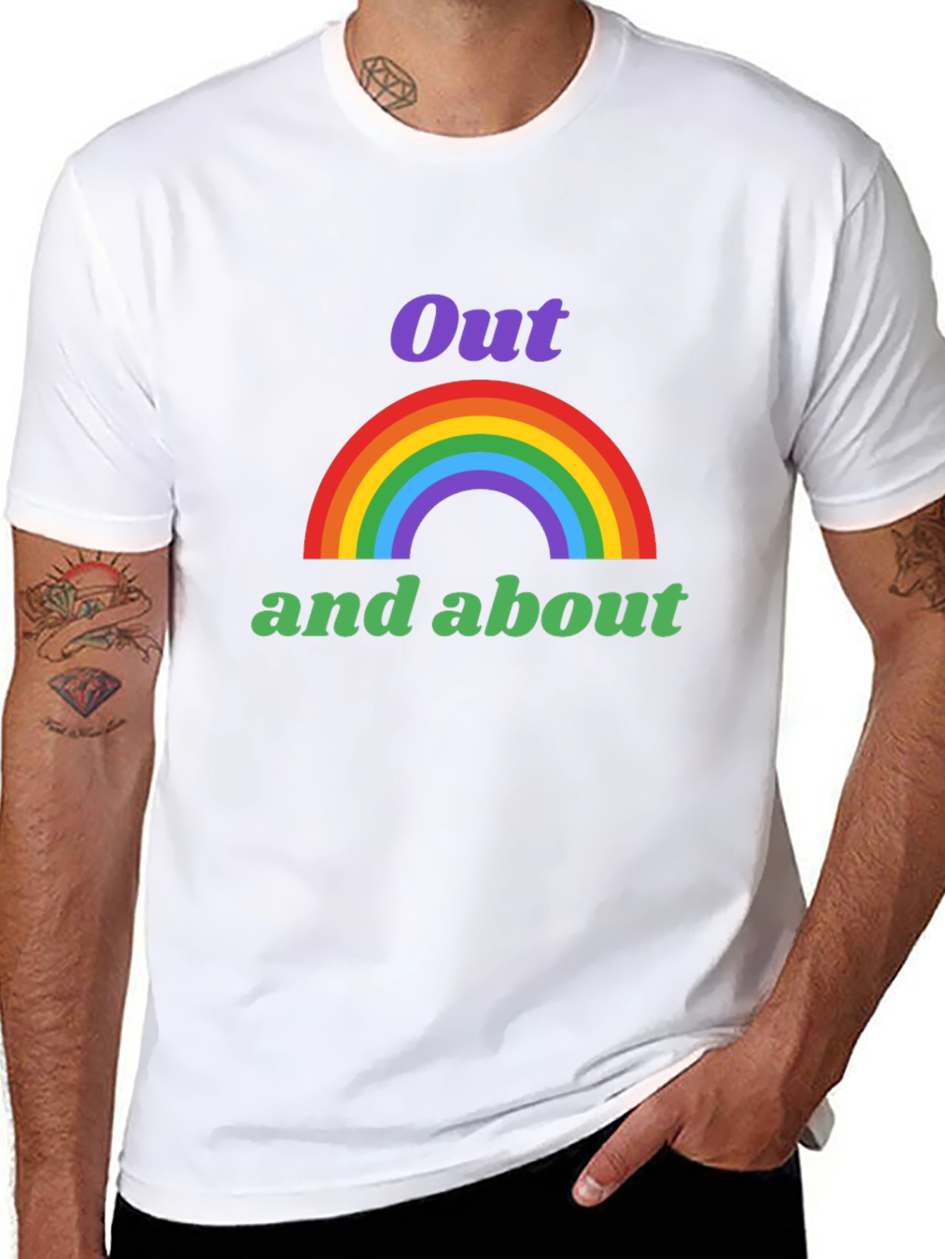 Out and About Rainbow Graphic T-Shirt