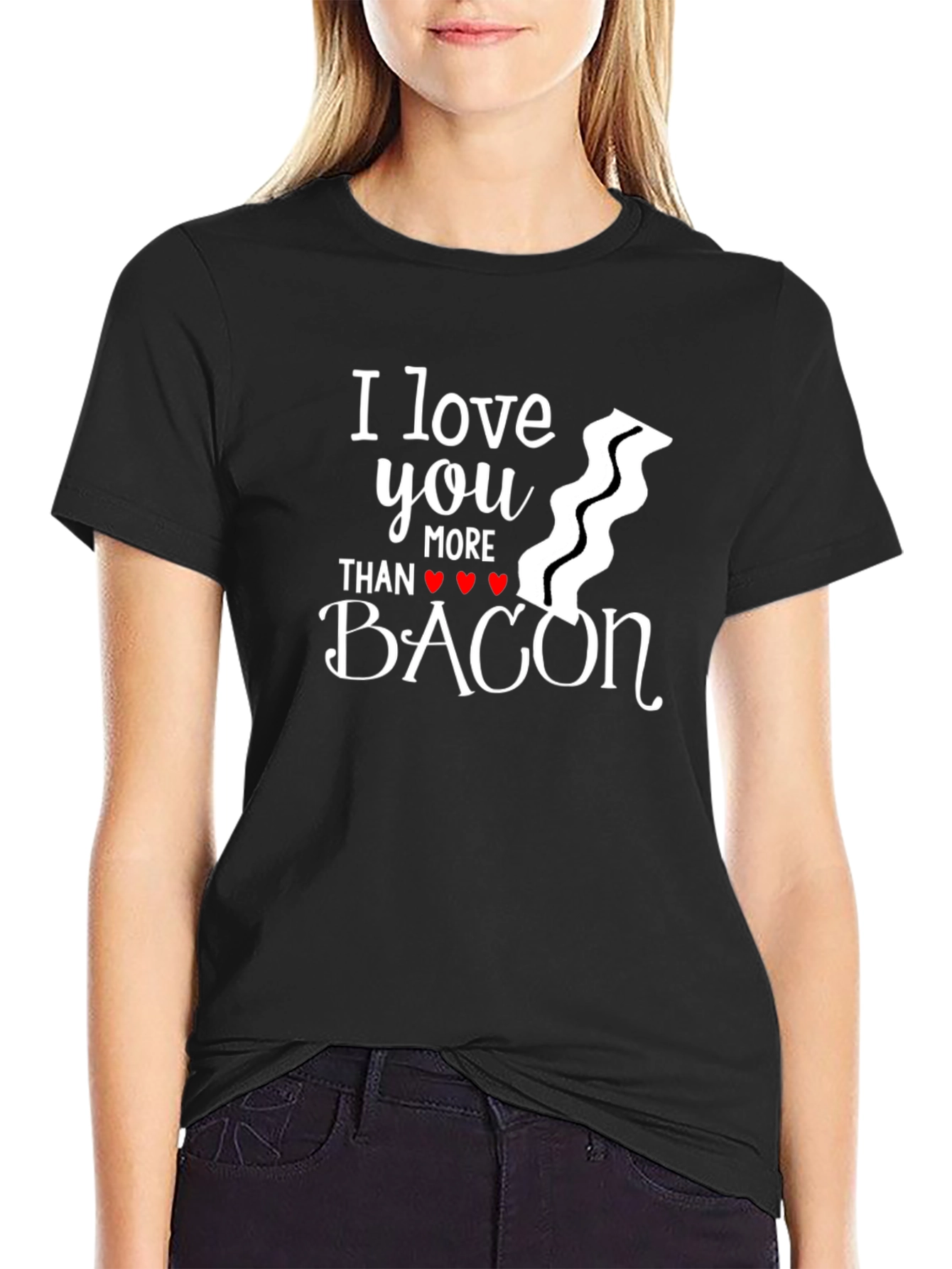 I Love You More Than Bacon Graphic Tee