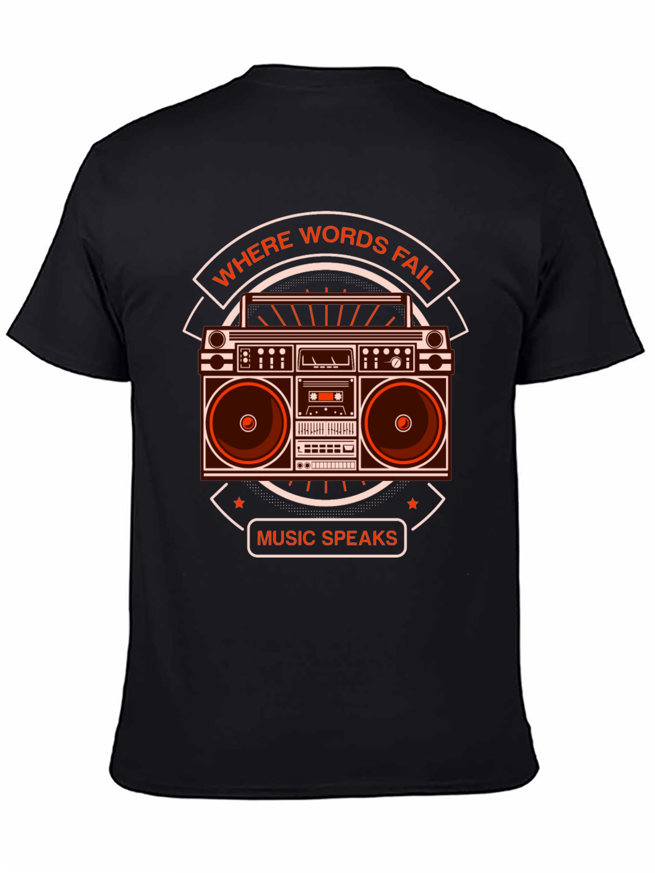 Where Words Fail Music Speaks Graphic Tee