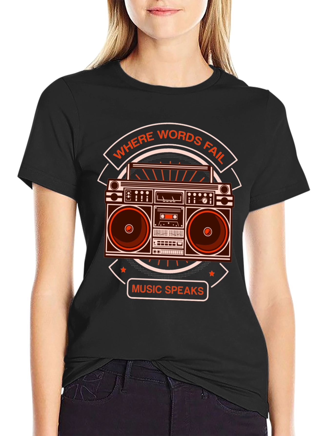 Where Words Fail Music Speaks Graphic Tee