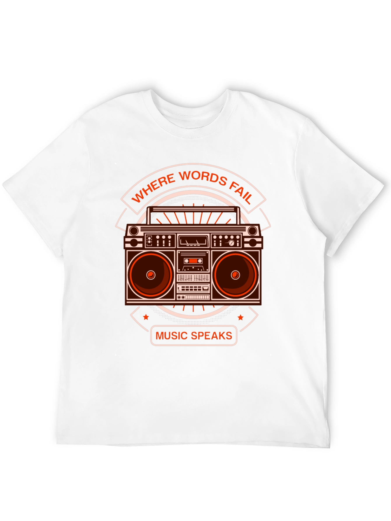 Where Words Fail Music Speaks Graphic Tee