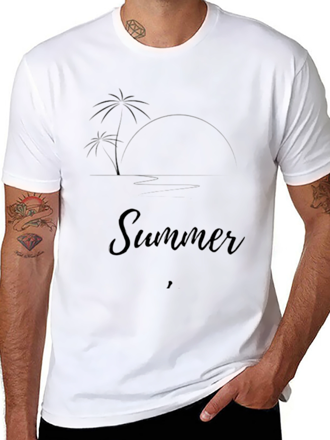 Summer Beach Graphic T-Shirt - Relaxed Fit
