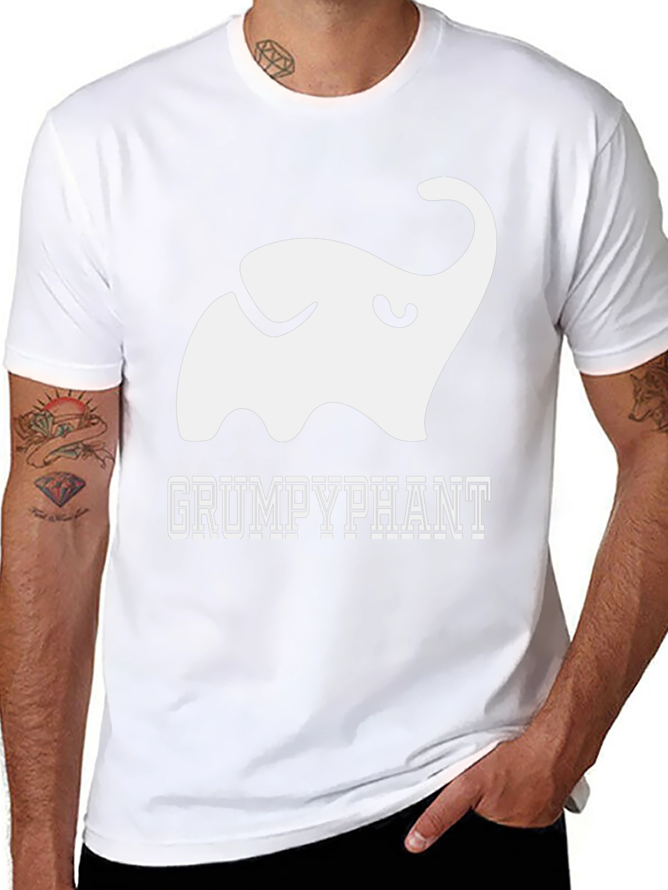 Grumpyphant T-Shirt - Funny Elephant Graphic Tee