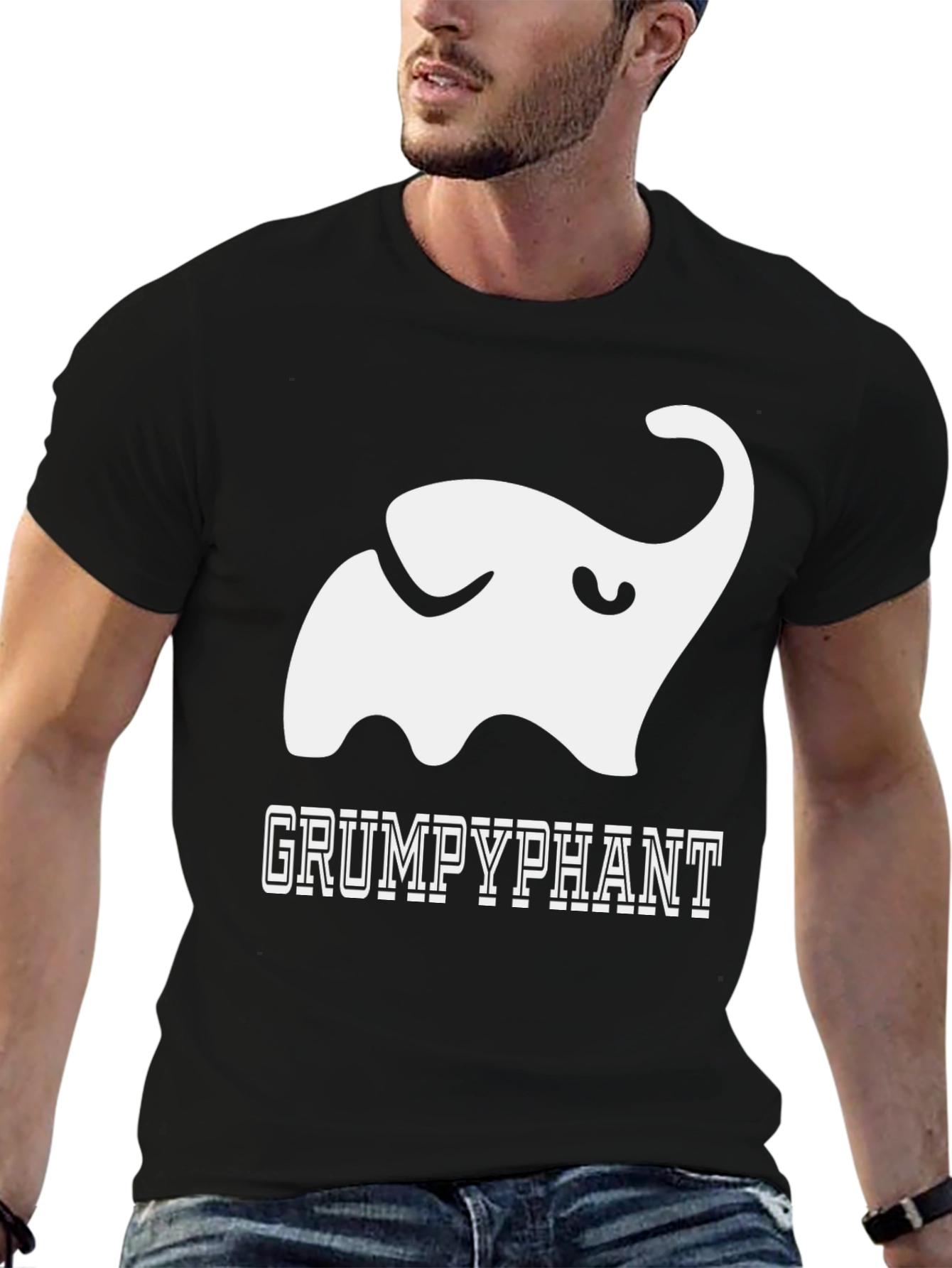 Grumpyphant T-Shirt - Funny Elephant Graphic Tee
