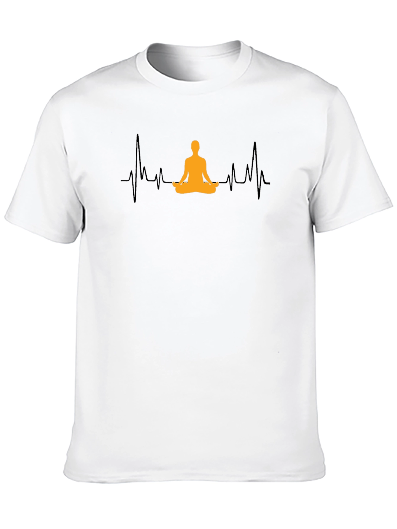 Yoga Heartbeat Graphic Tee - Meditate in Style