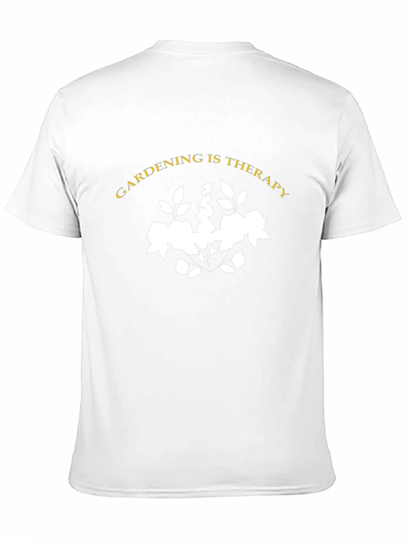 Gardening Is Therapy Black Cotton Graphic Tee