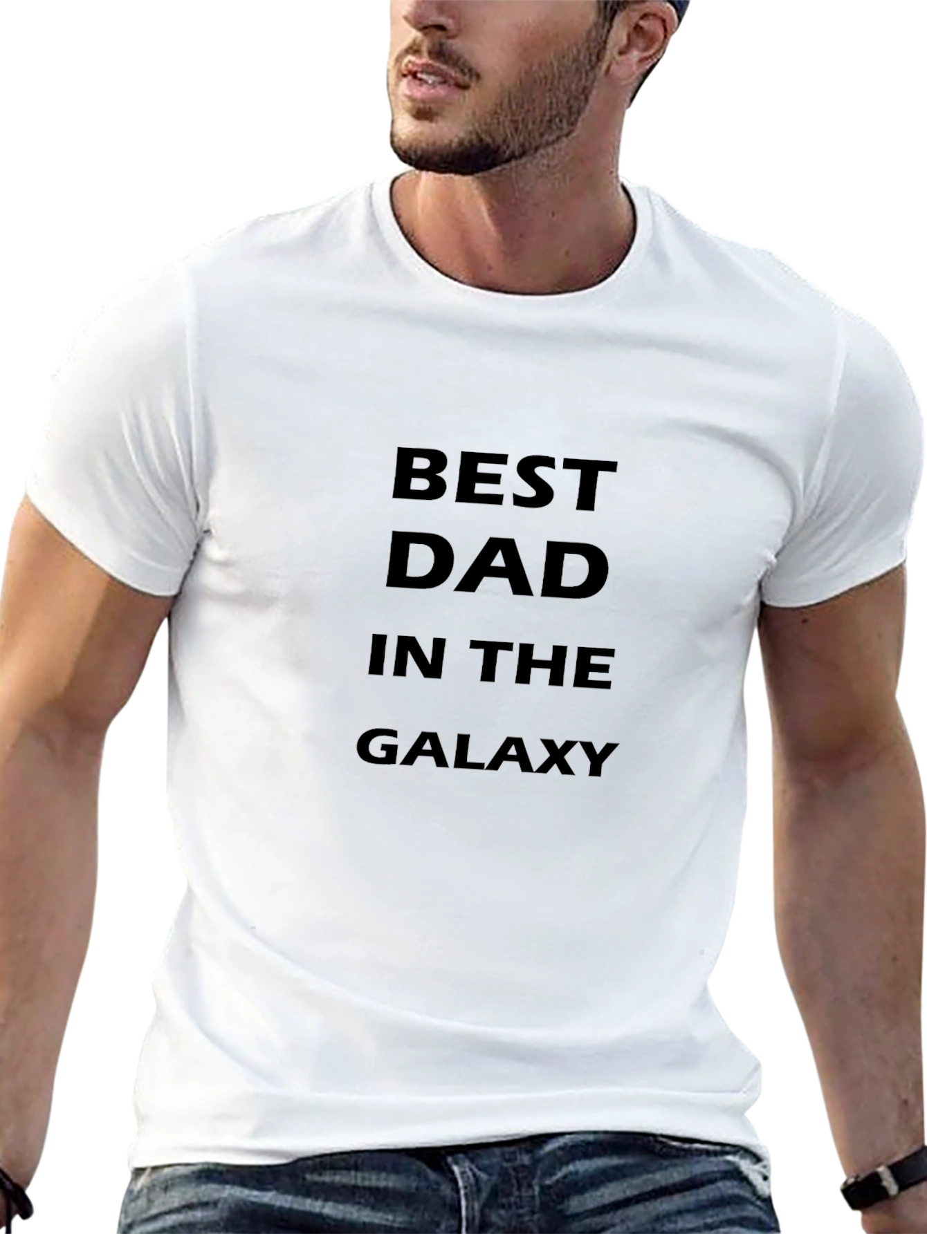 Best Dad in the Galaxy Black T-Shirt