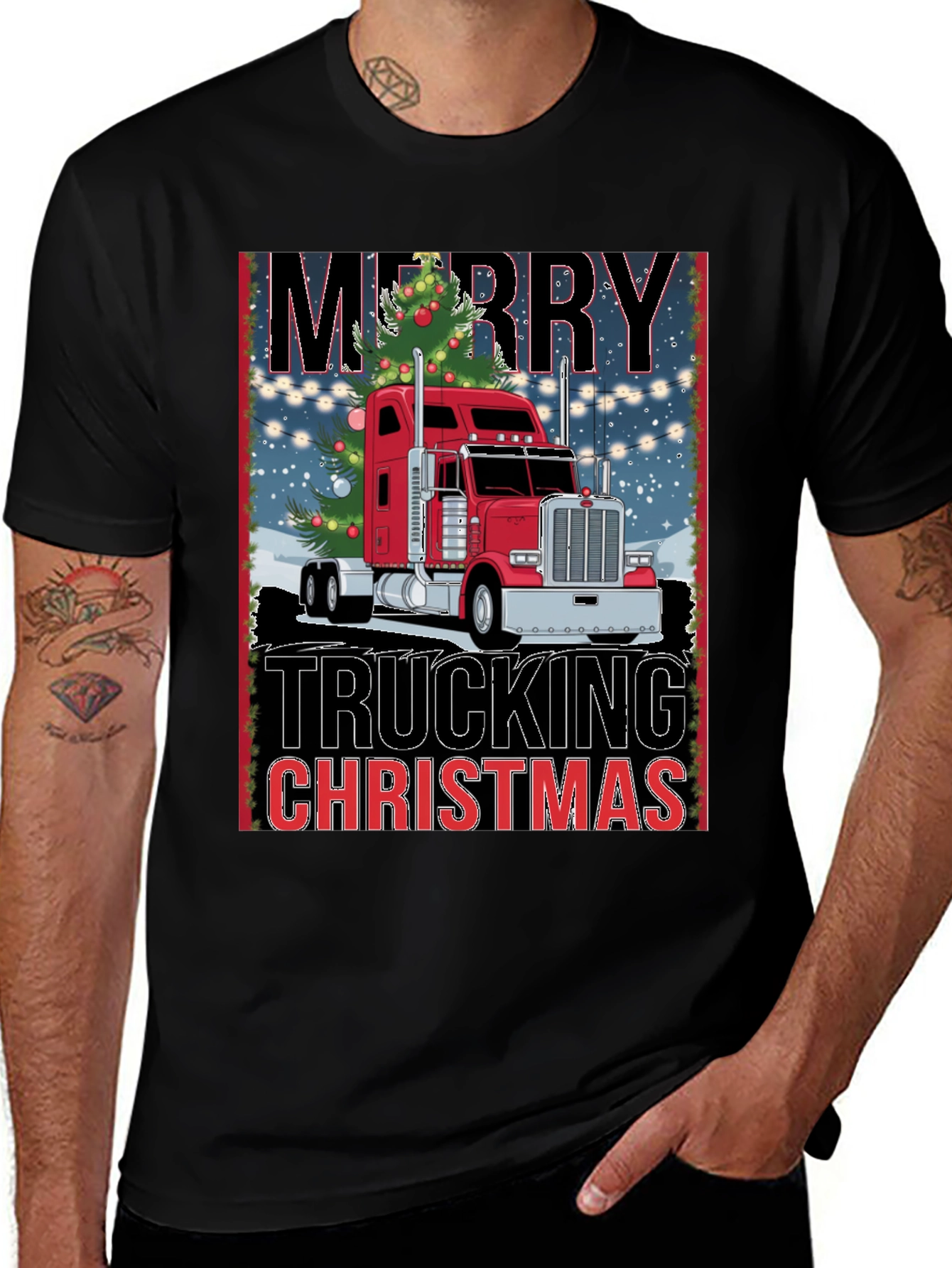 Merry Trucking Christmas T-Shirt