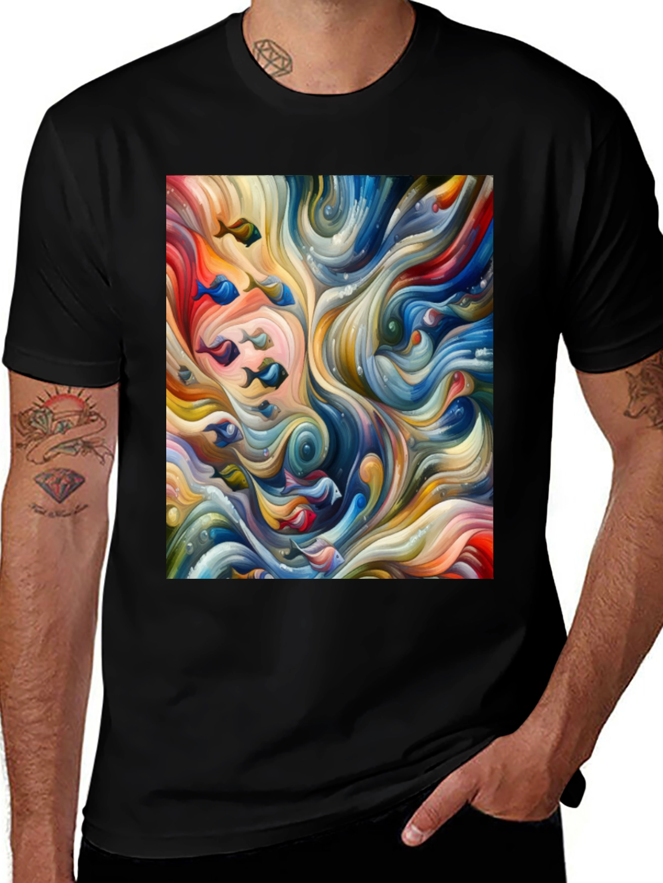 Abstract Fish Flow T-Shirt