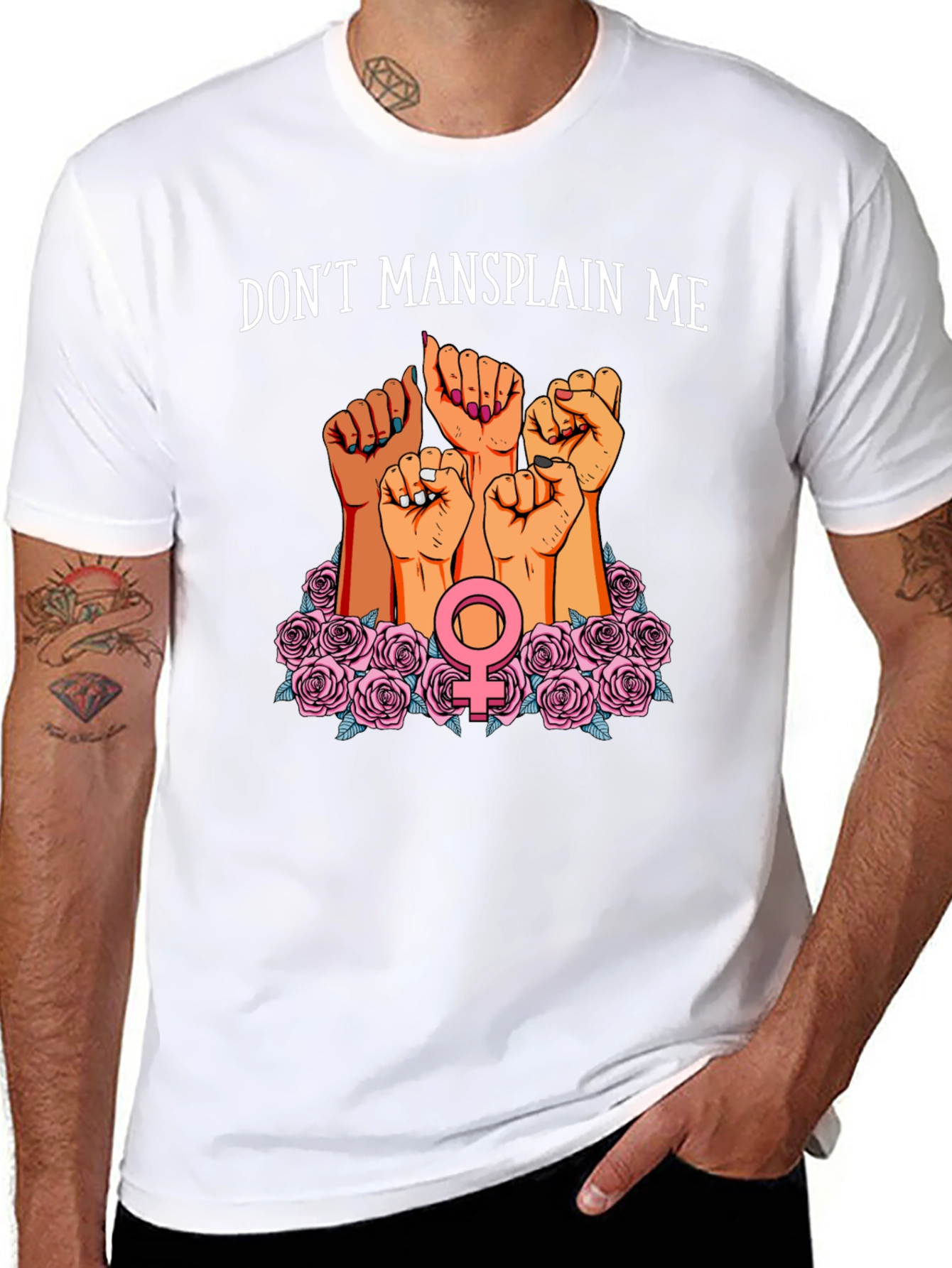 Feminist Dont Mansplain Me Graphic T-Shirt