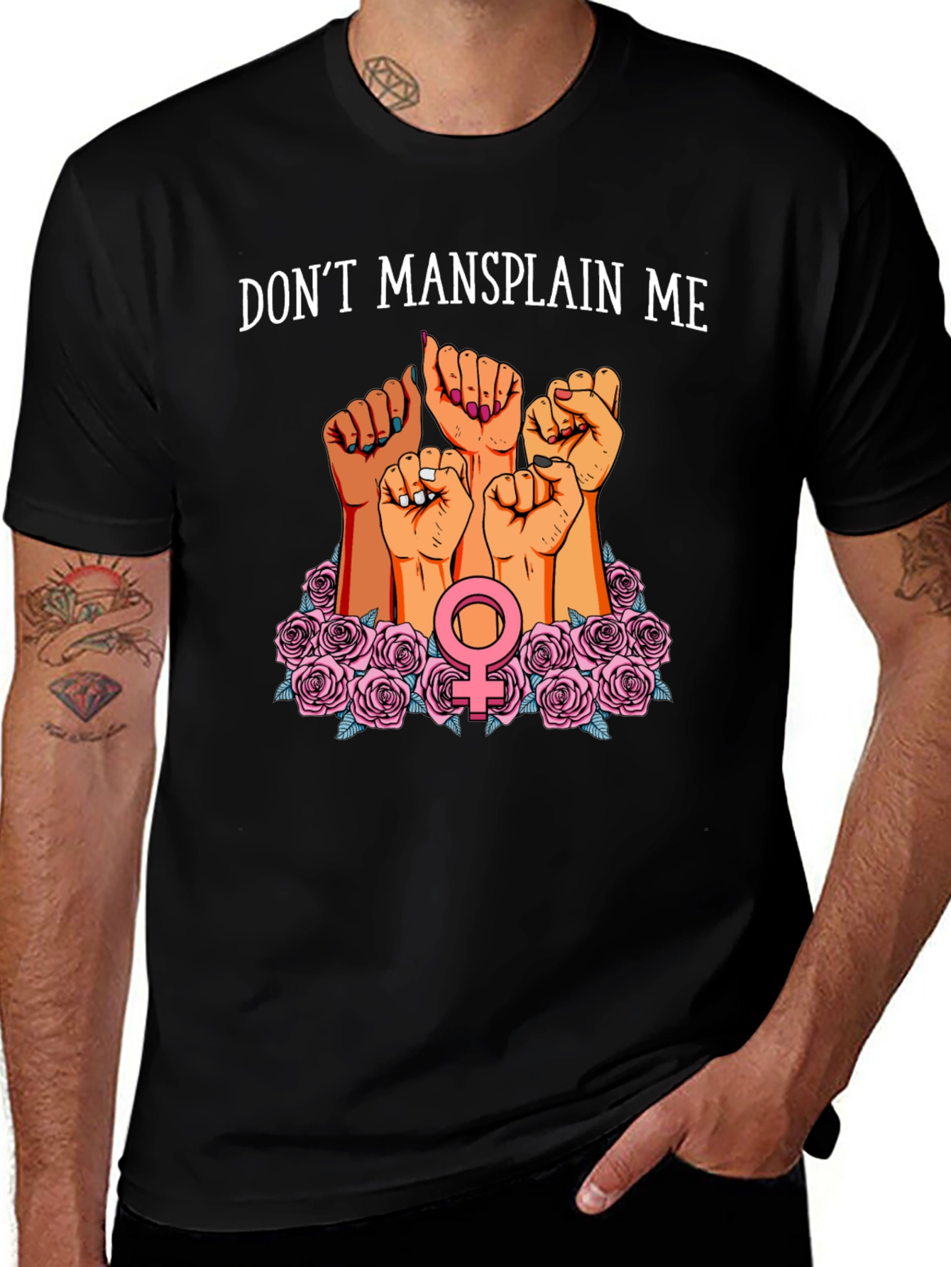 Feminist Dont Mansplain Me Graphic T-Shirt
