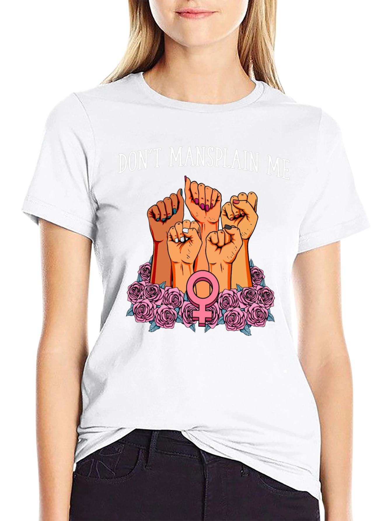 Feminist Dont Mansplain Me Graphic T-Shirt