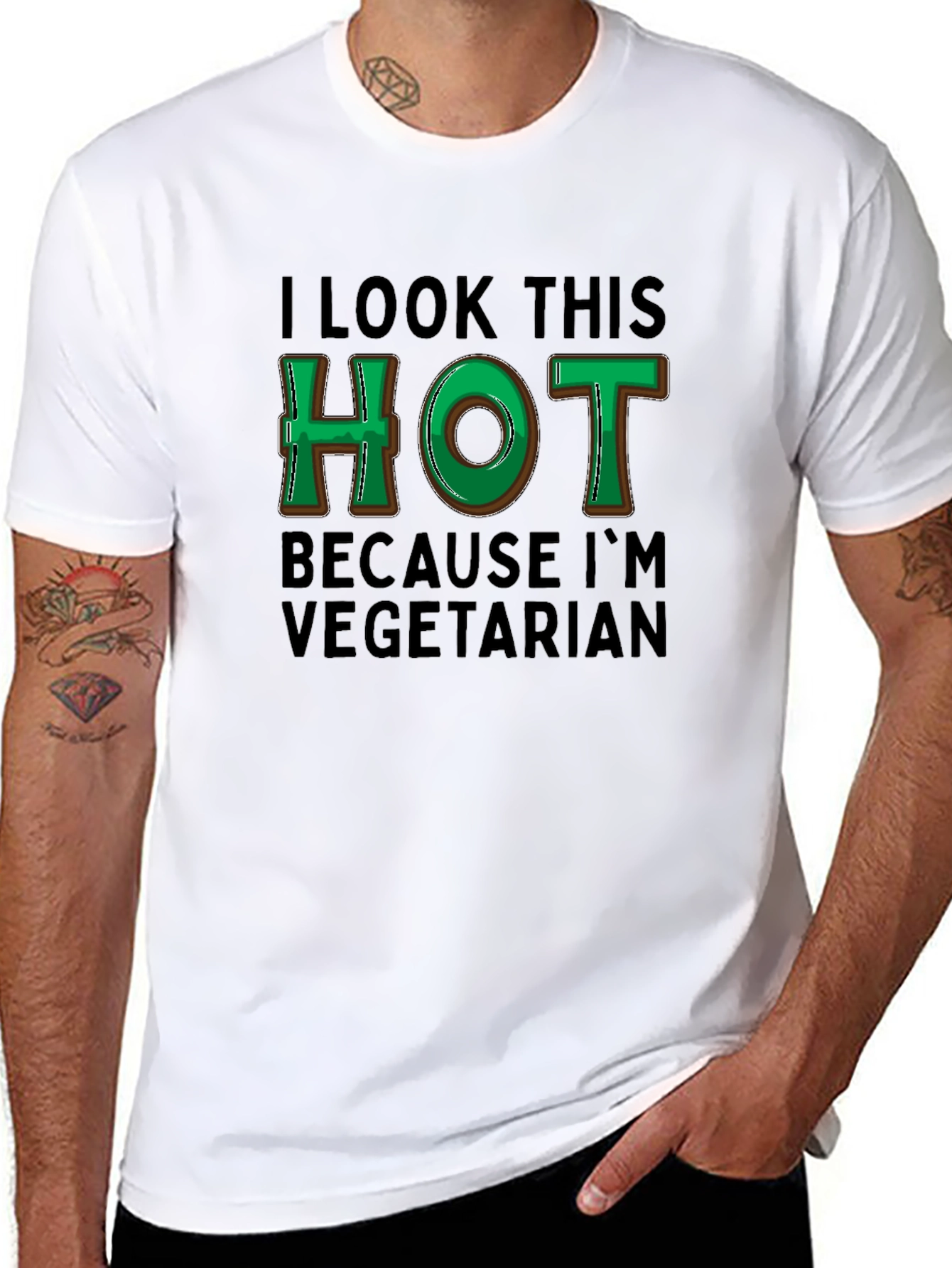 I Look This Hot Vegetarian T-Shirt