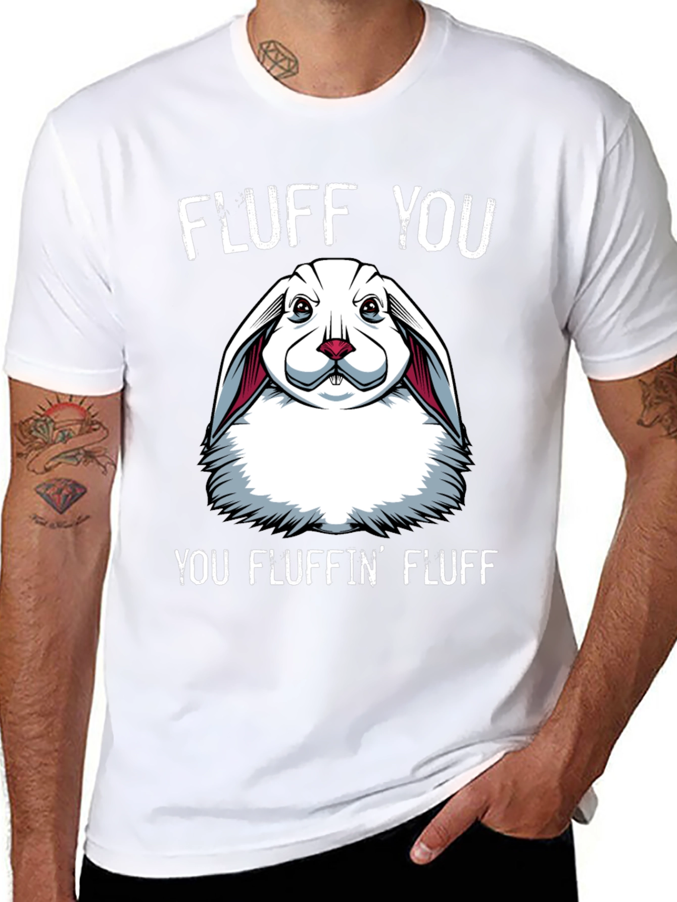 Fluff You Bunny Graphic T-Shirt