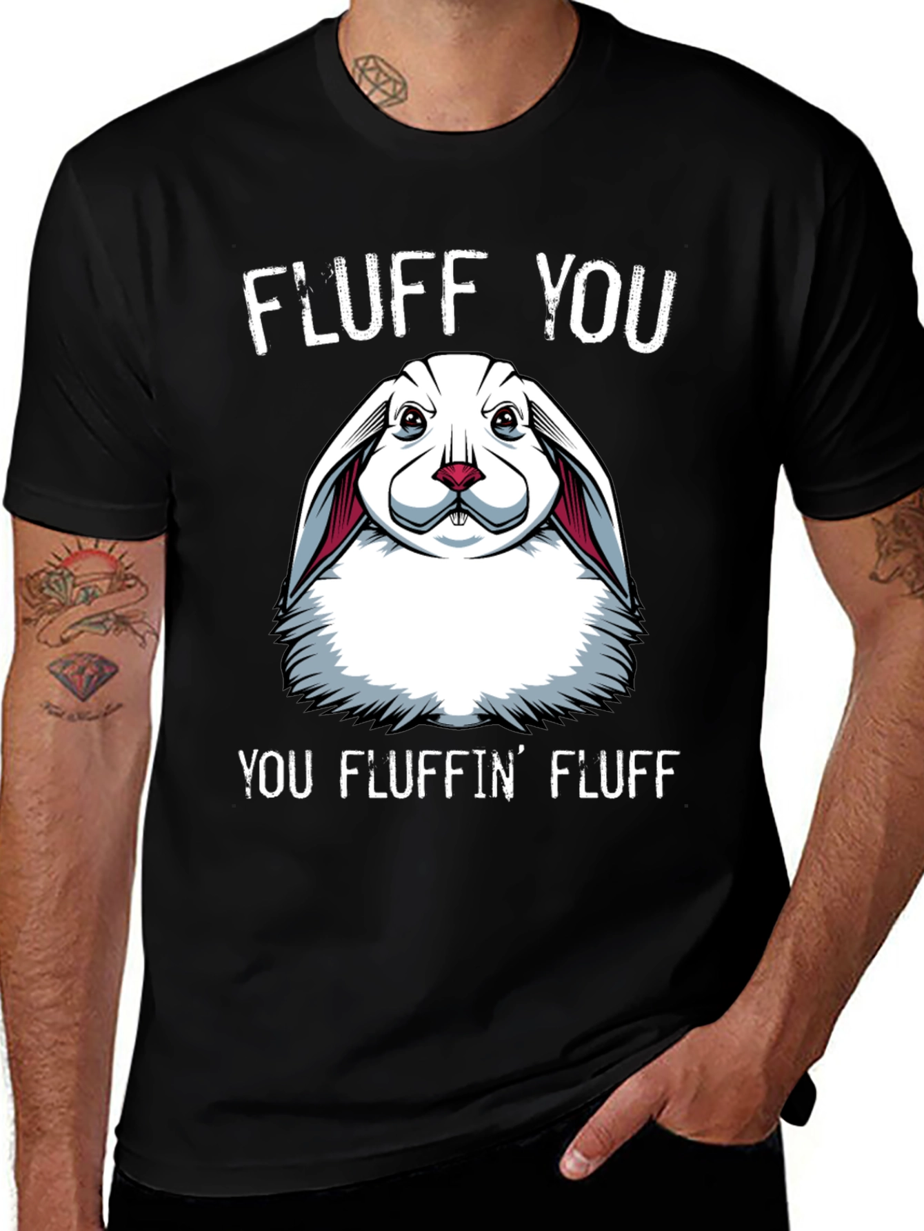 Fluff You Bunny Graphic T-Shirt