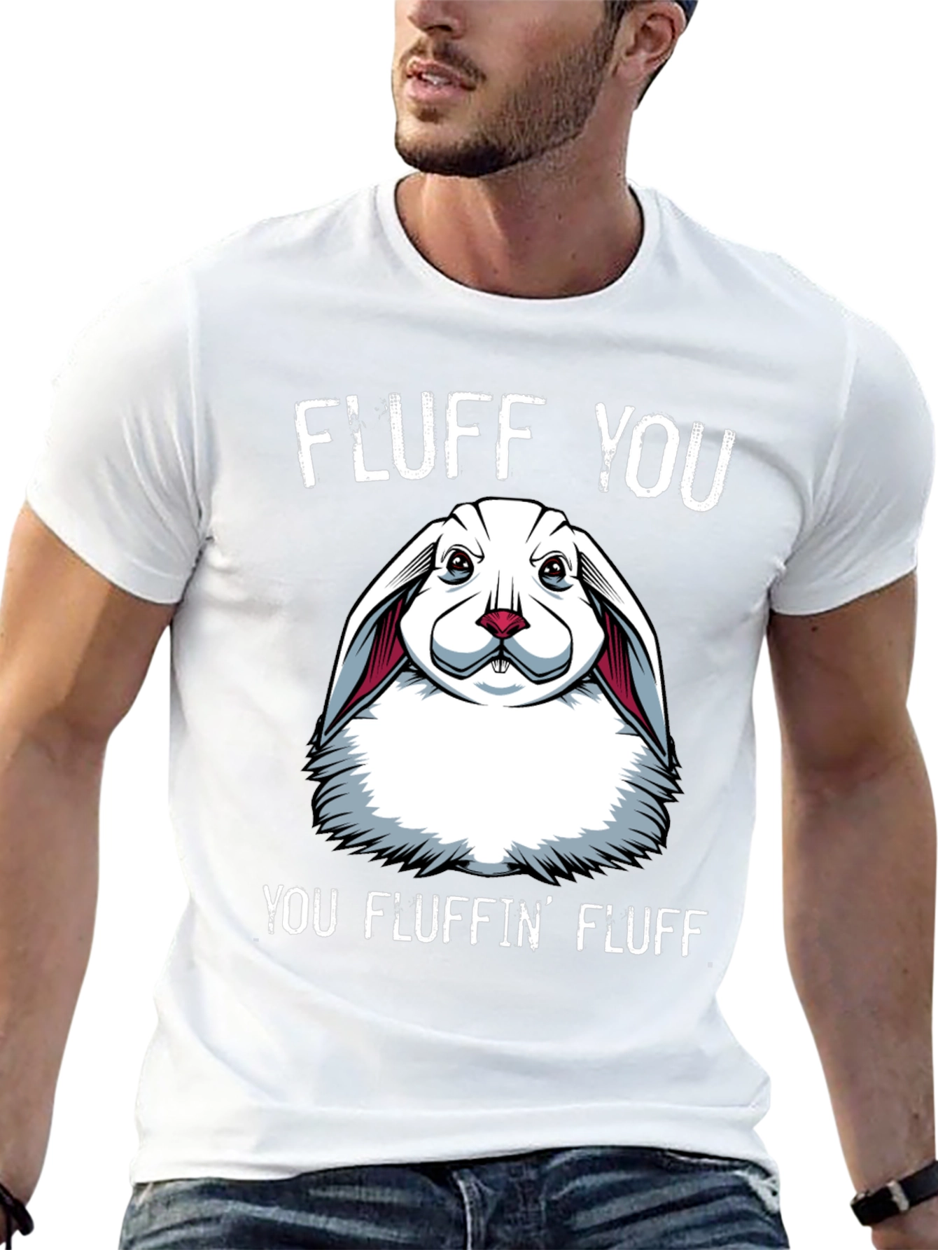 Fluff You Bunny Graphic T-Shirt