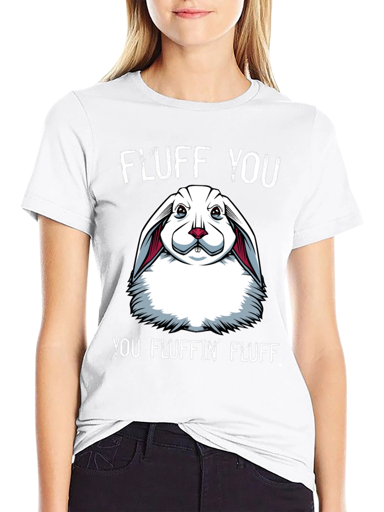 Fluff You Bunny Graphic T-Shirt