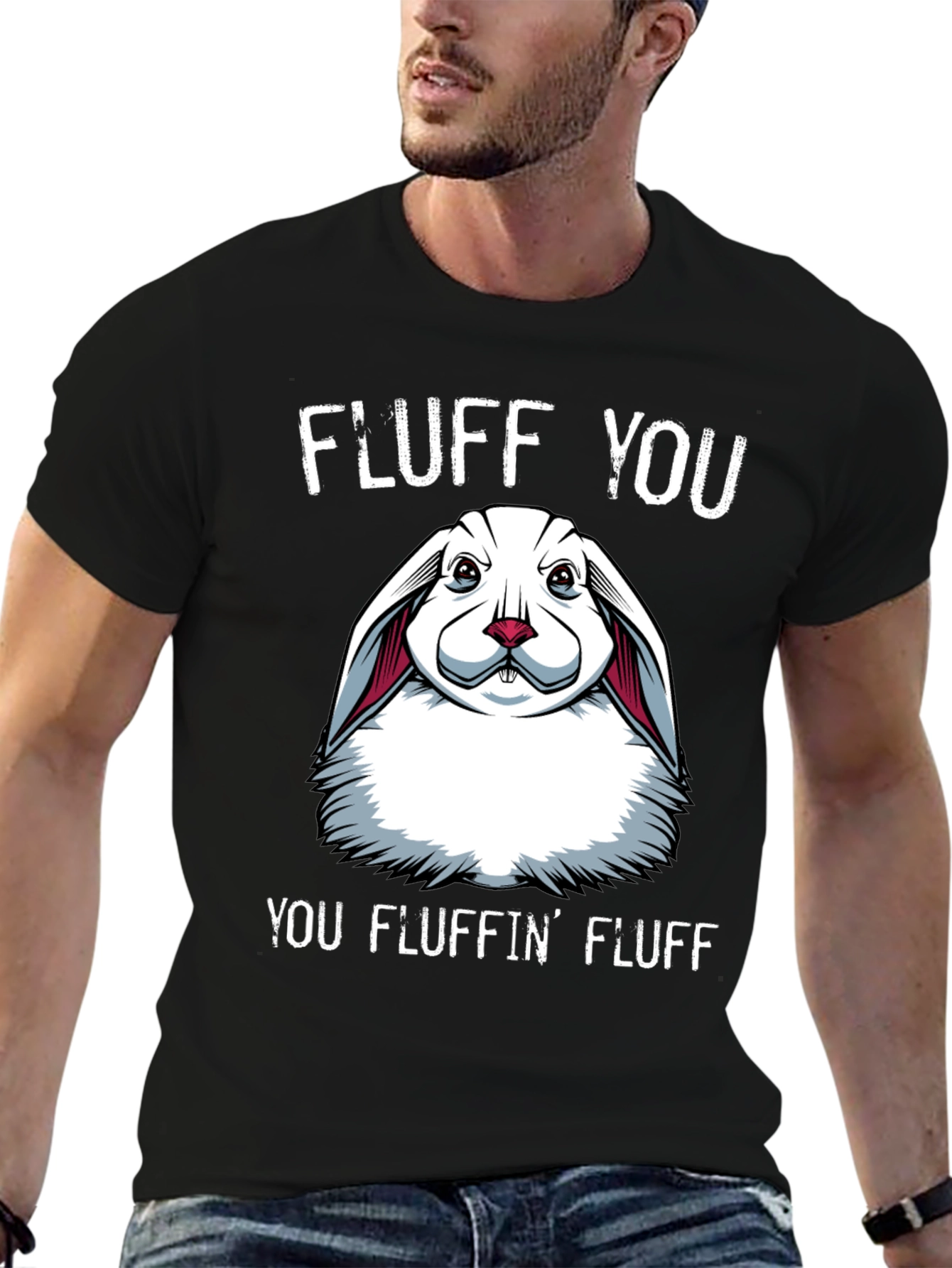 Fluff You Bunny Graphic T-Shirt