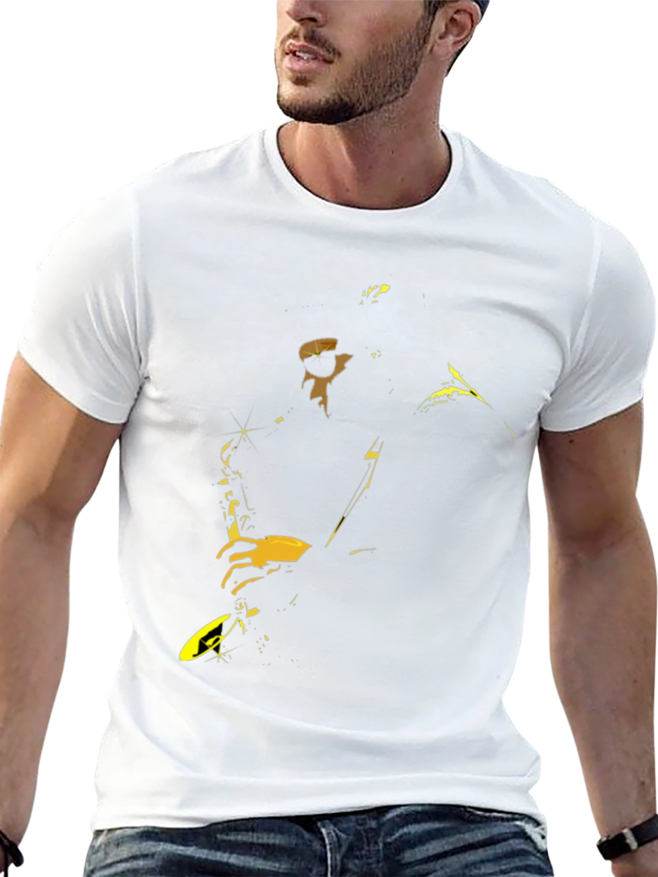 Saxophone Player Graphic Black T-Shirt