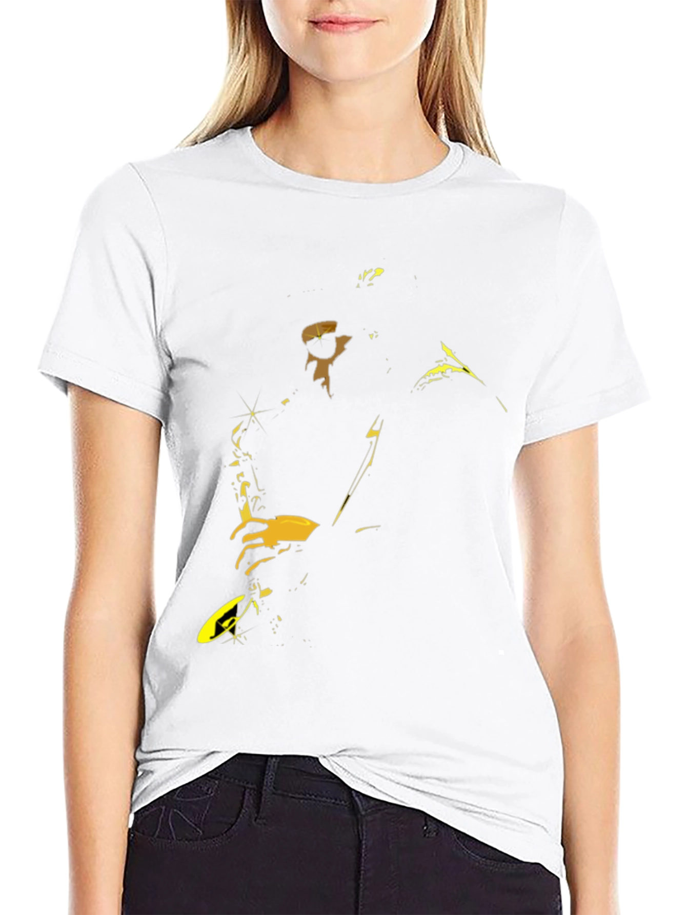 Saxophone Player Graphic Black T-Shirt