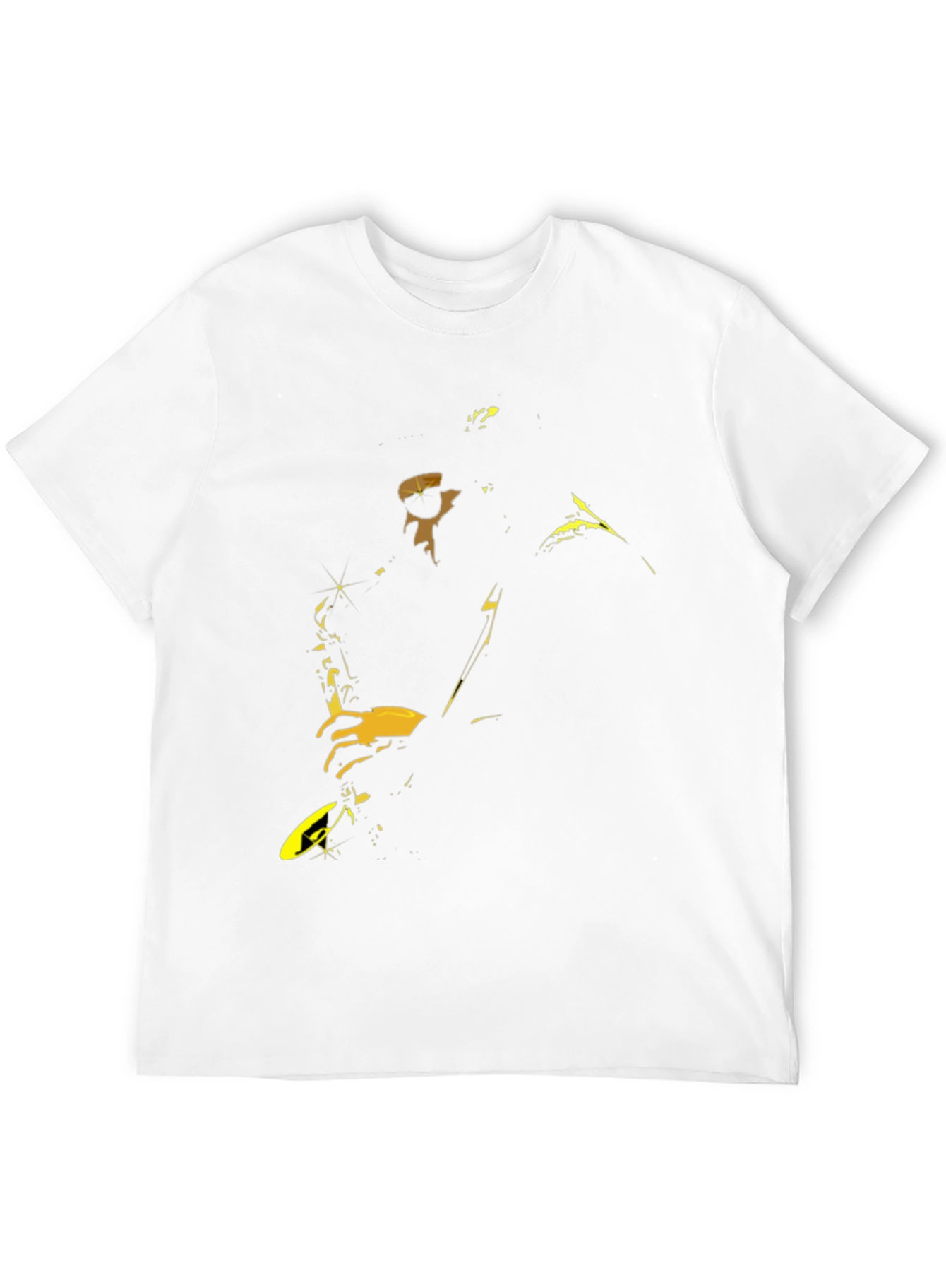 Saxophone Player Graphic Black T-Shirt