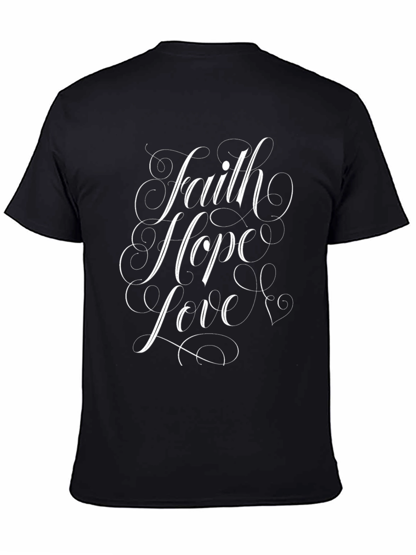 Faith Hope Love Graphic Tee - Black