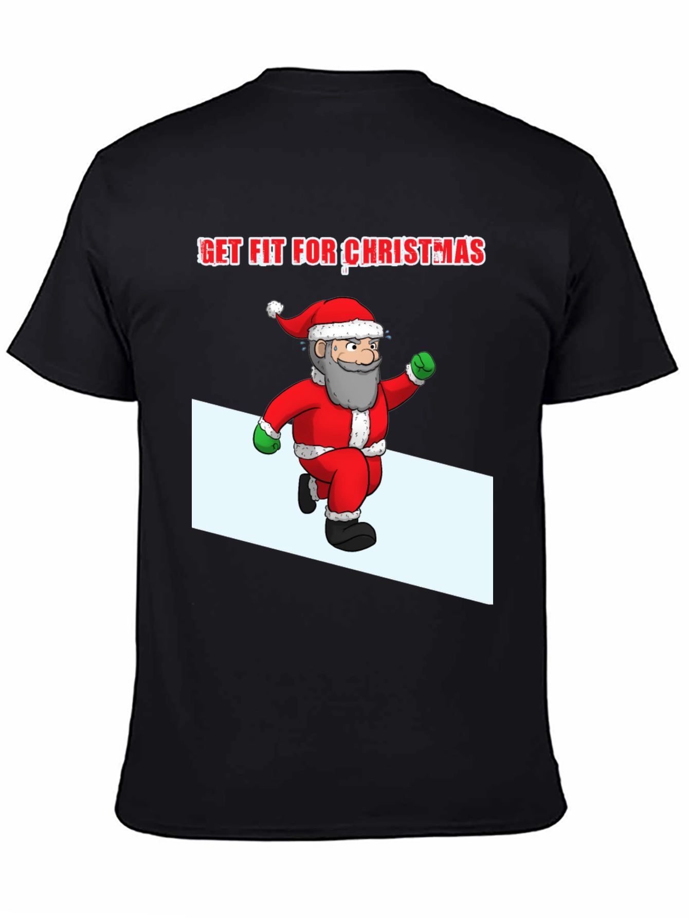 Get Fit for Christmas Santa Graphic T-Shirt